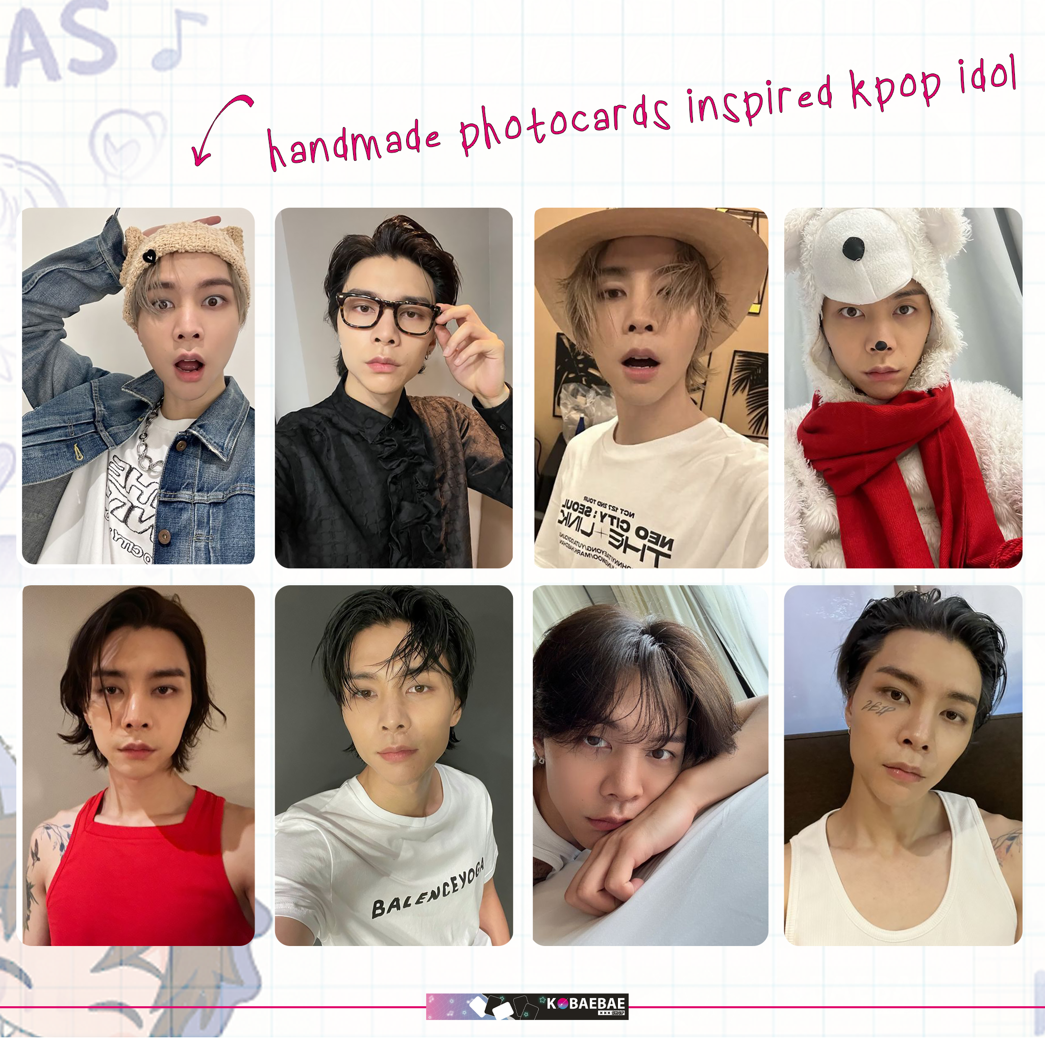 NeoUnit - Johnny handmade photocards kpop inspired - Set 1