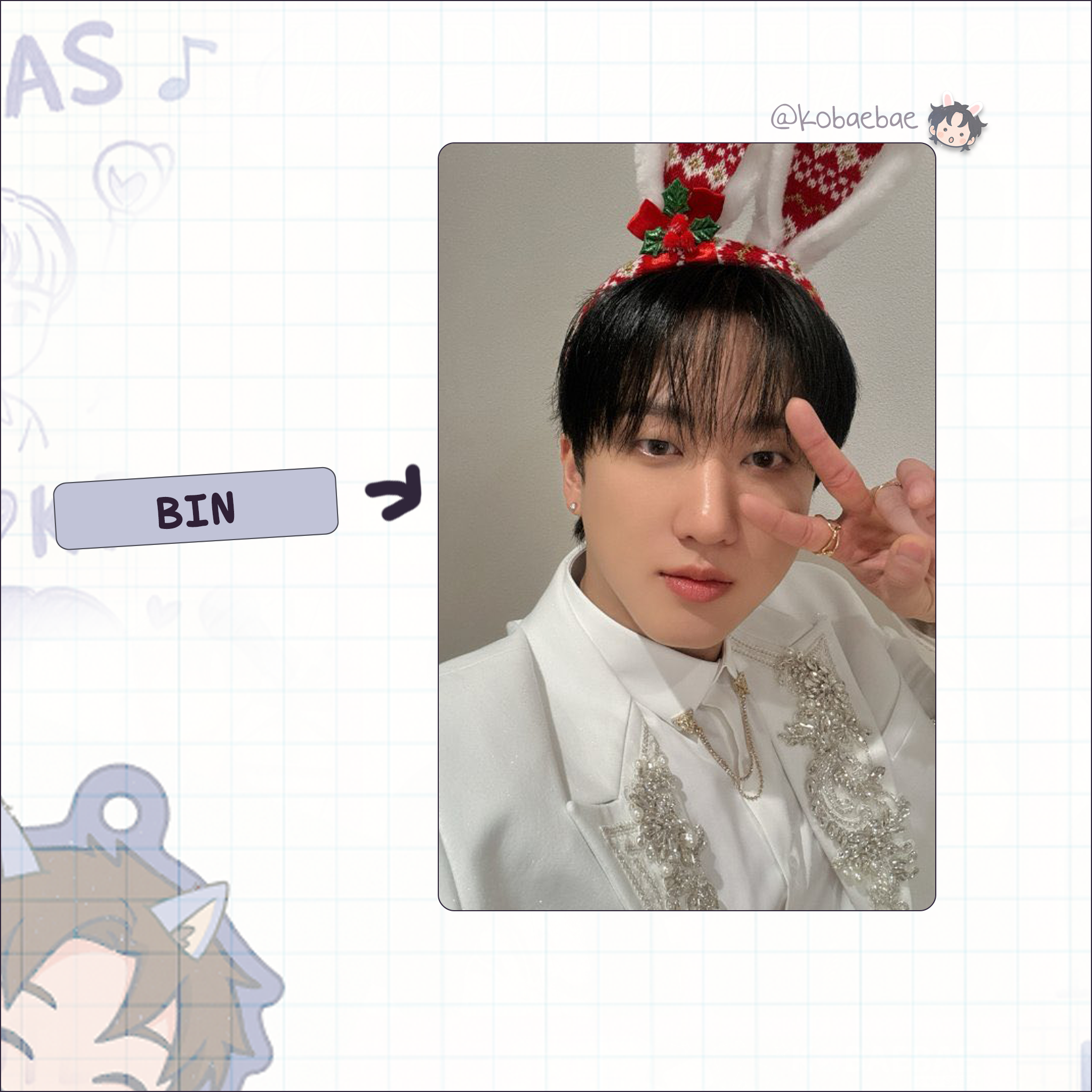 Skz - Handmade photocards kpop inspired - Christmas Calendar Bias Set