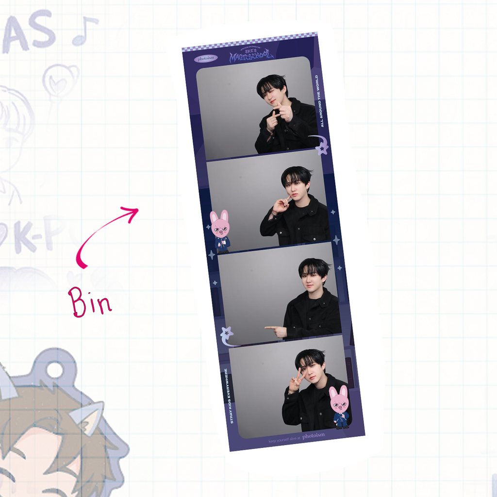 Skz - Handmade Laminated Filmstrip Bookmark - Magic School  set 2