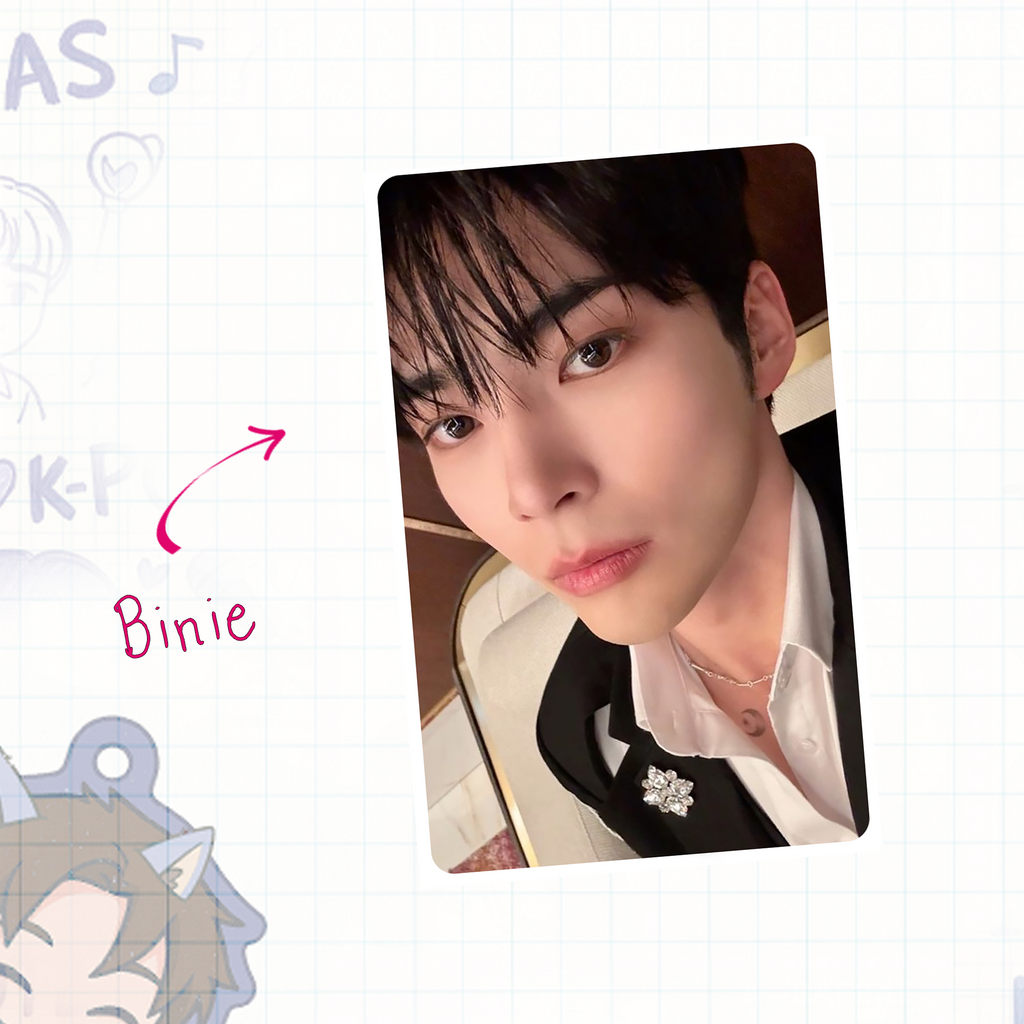 Handmade photocard Zerobaseone Hanbin inspired, fanmade Kpop card binder size