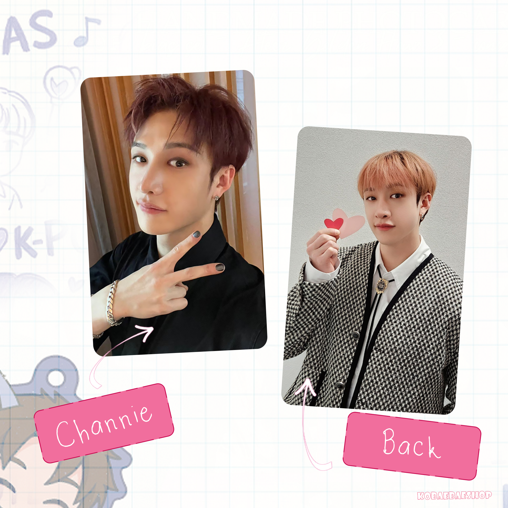 Skz - Be my Valentine Handmade photocards kpop inspired - Double side set