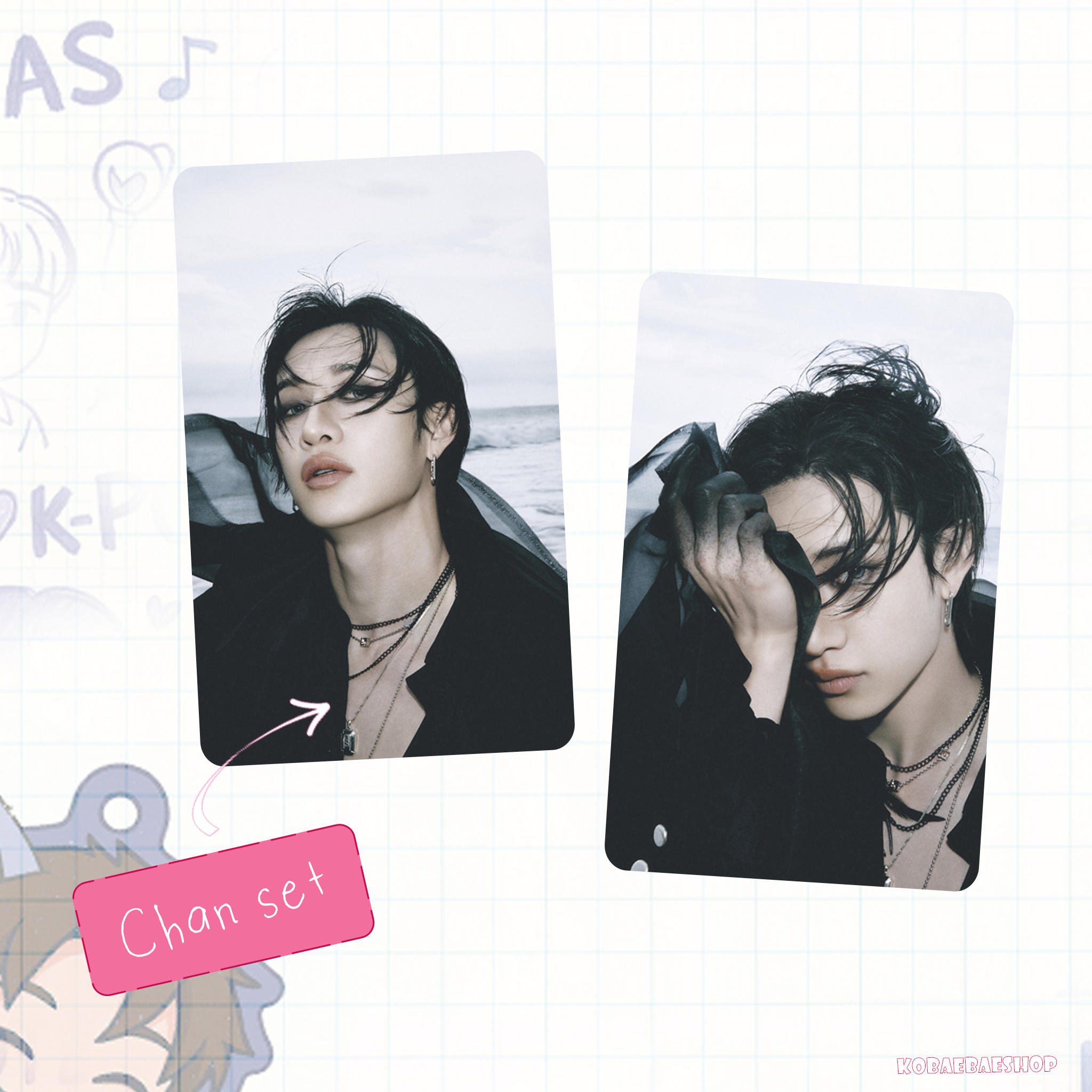 Skz - Doit  handmade photocards kpop inspired - Double set 1