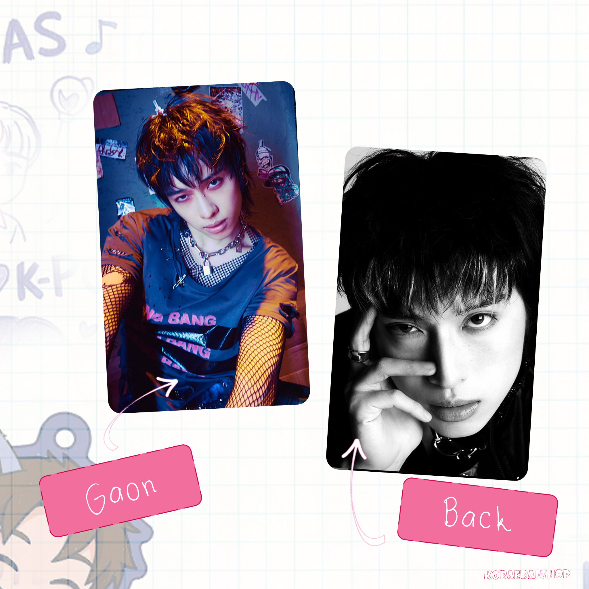 XHR - Beutiful Lie Handmade photocards kpop inspired - Double side set