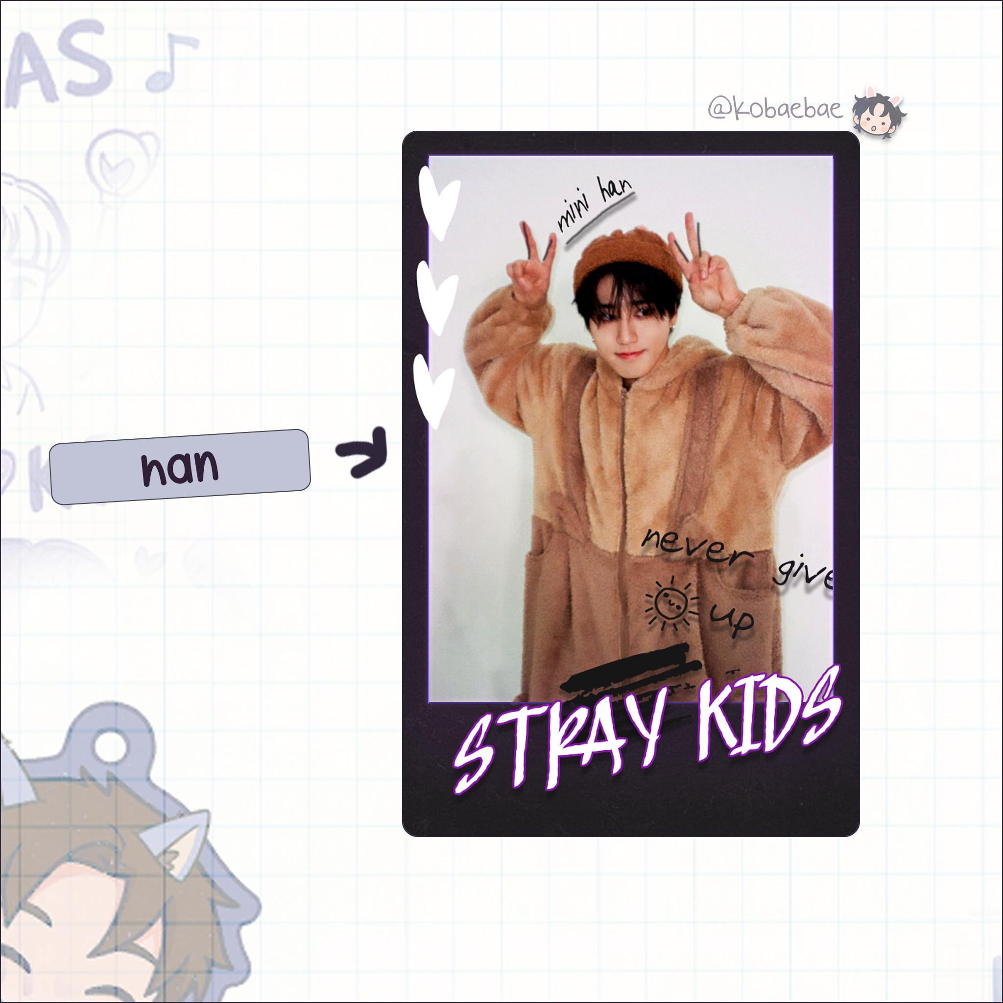 Stray Kids (Skz) - Cutie Pola  Instant-Style Fanmade Photo Print - Bias set