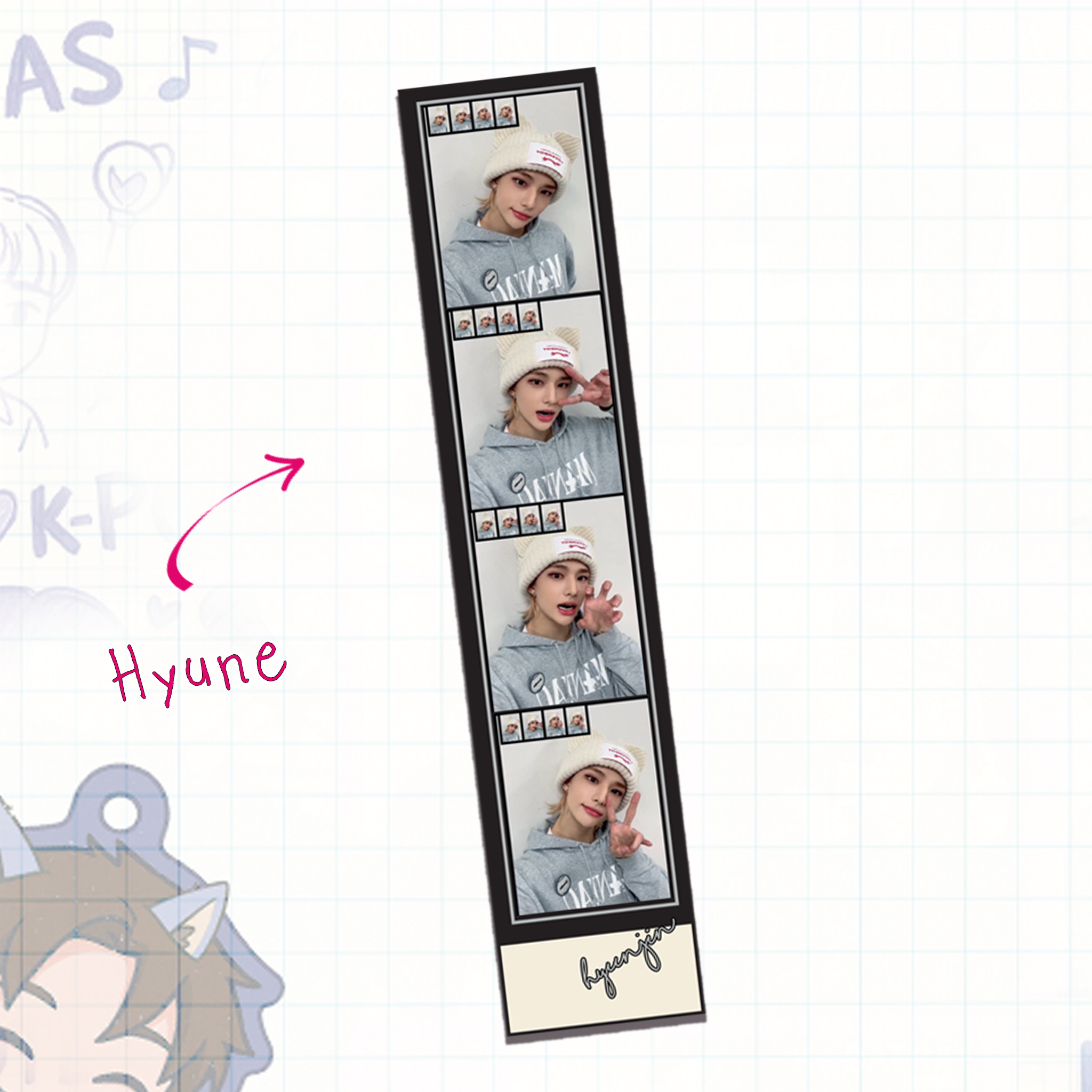 Skz – Handmade Filmstrips | Satin Photo Card Strip (One Side Print) set 1