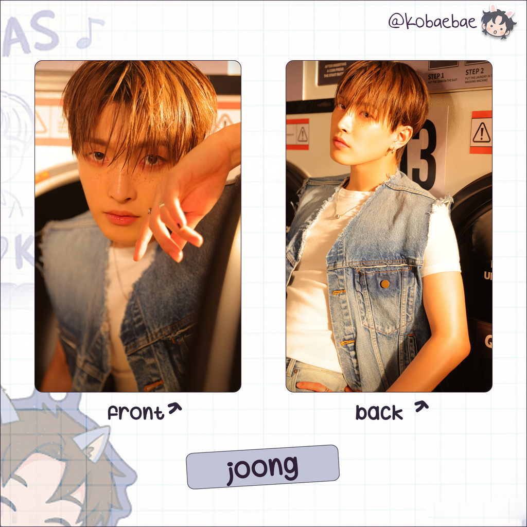 Atz - Golden H. 3 -  Handmade photocards kpop inspired - Set 1 Double side