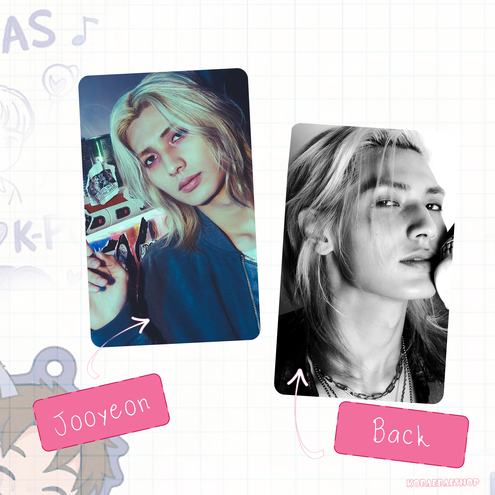 XHR - Beutiful Lie Handmade photocards kpop inspired - Double side set