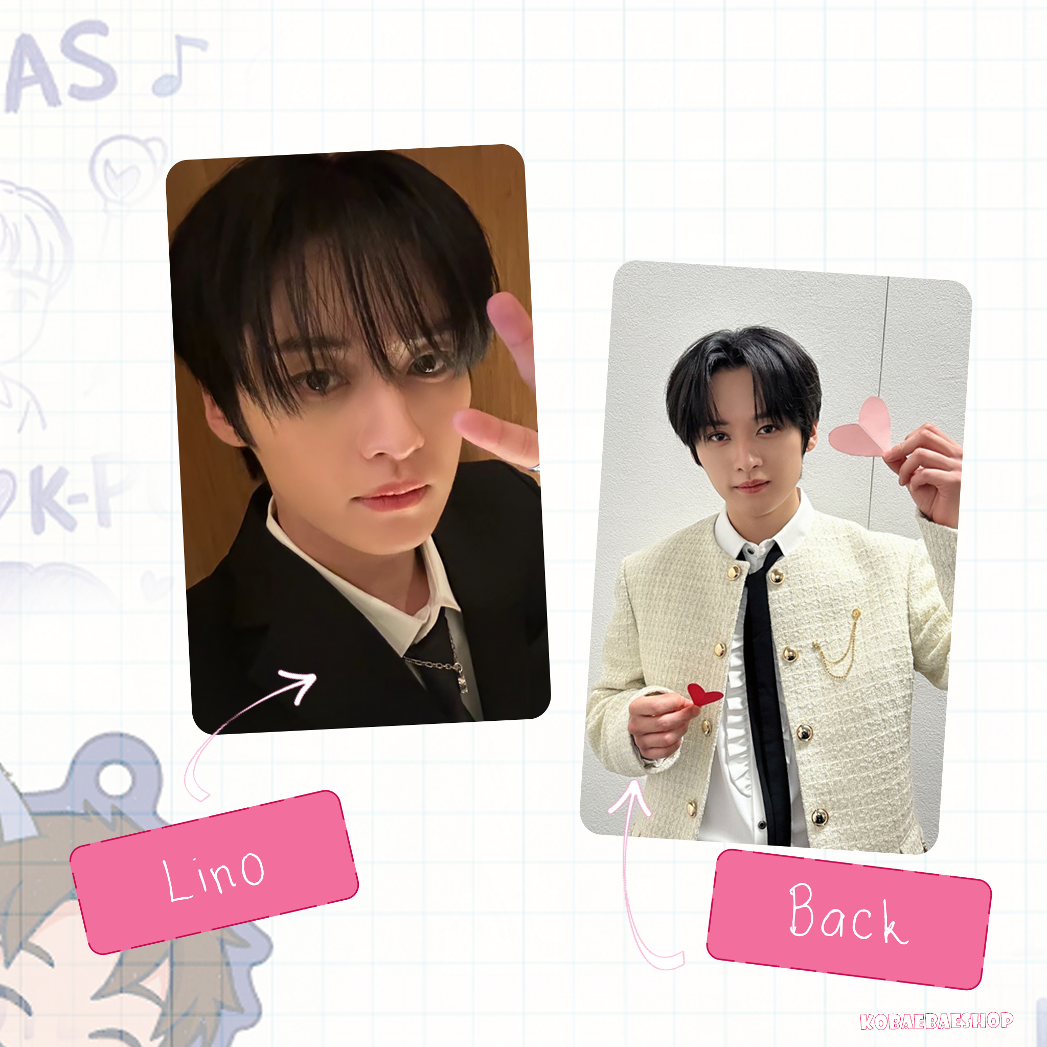 Skz - Be my Valentine Handmade photocards kpop inspired - Double side set