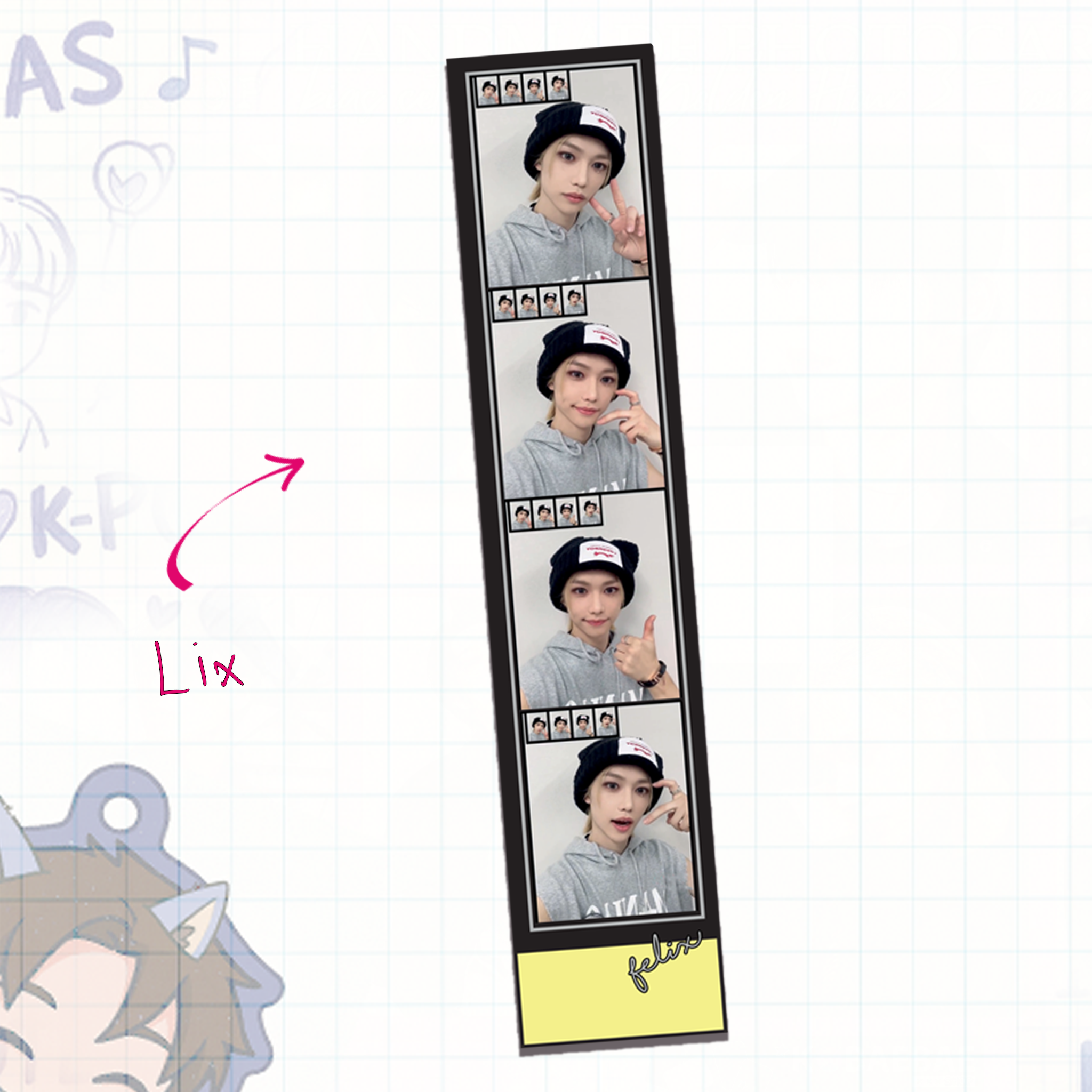 Skz – Handmade Filmstrips | Satin Photo Card Strip (One Side Print) set 1