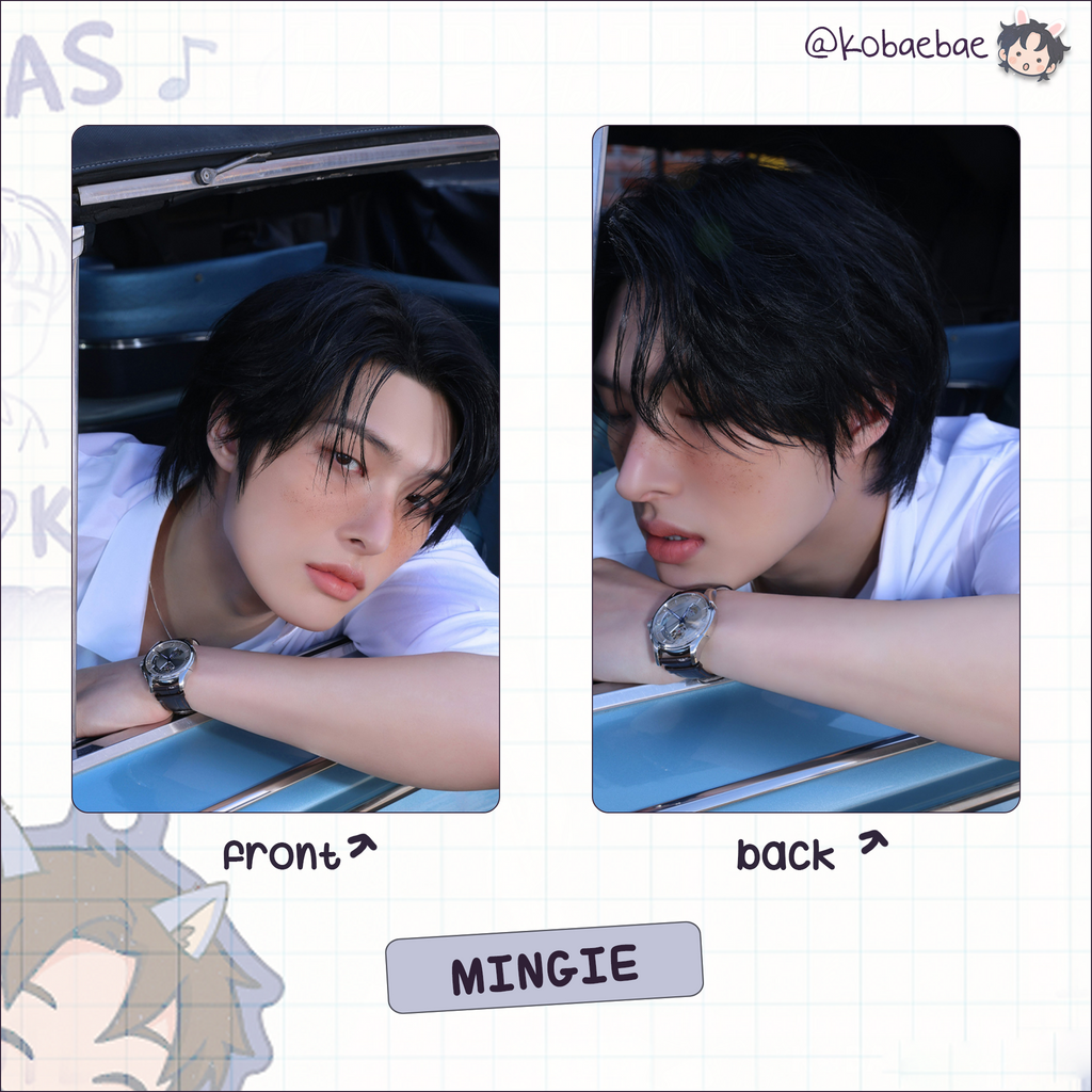 Atz - Golden H. 3 -  Handmade photocards kpop inspired - Set 1 Double side