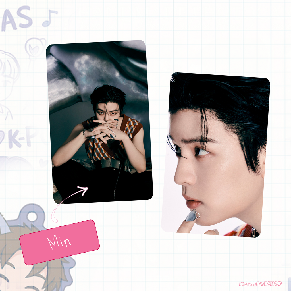 Skz - Teaser 3 (a.t.e)  handmade photocards kpop inspired - Double bias set