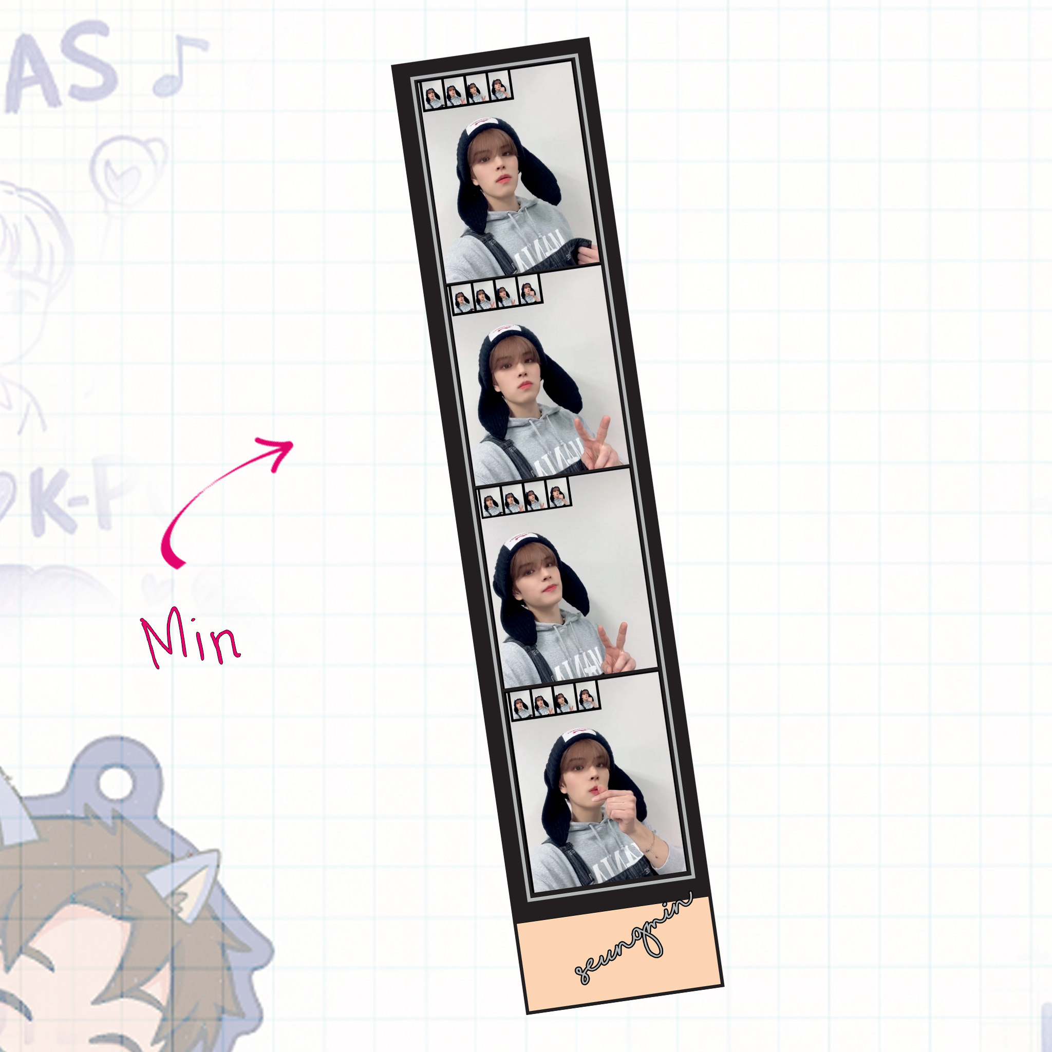 Skz – Handmade Filmstrips | Satin Photo Card Strip (One Side Print) set 1