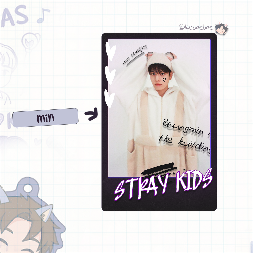 Stray Kids (Skz) - Cutie Pola  Instant-Style Fanmade Photo Print - Bias set