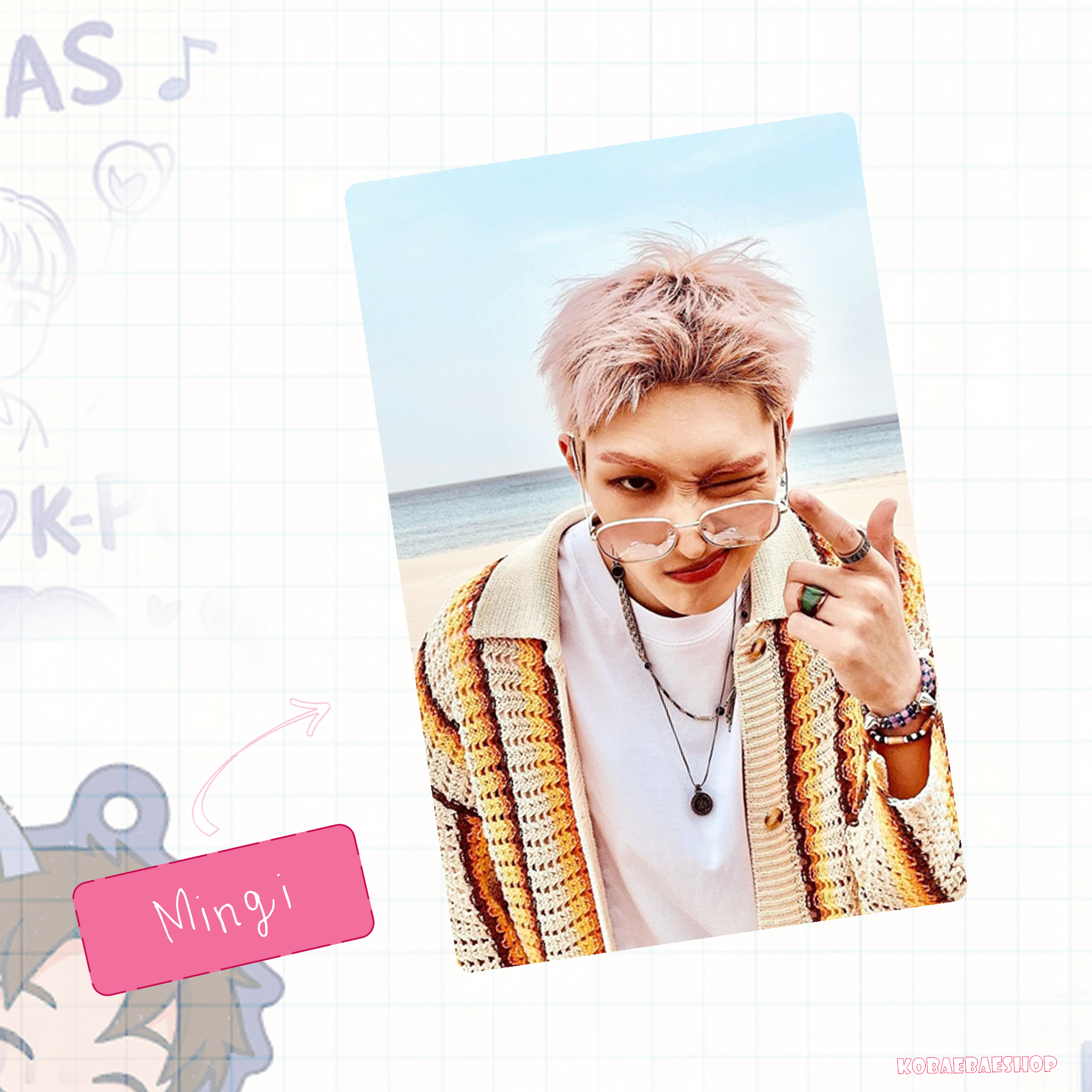 Atz - Glitters holo set  handmade photocards kpop inspired -