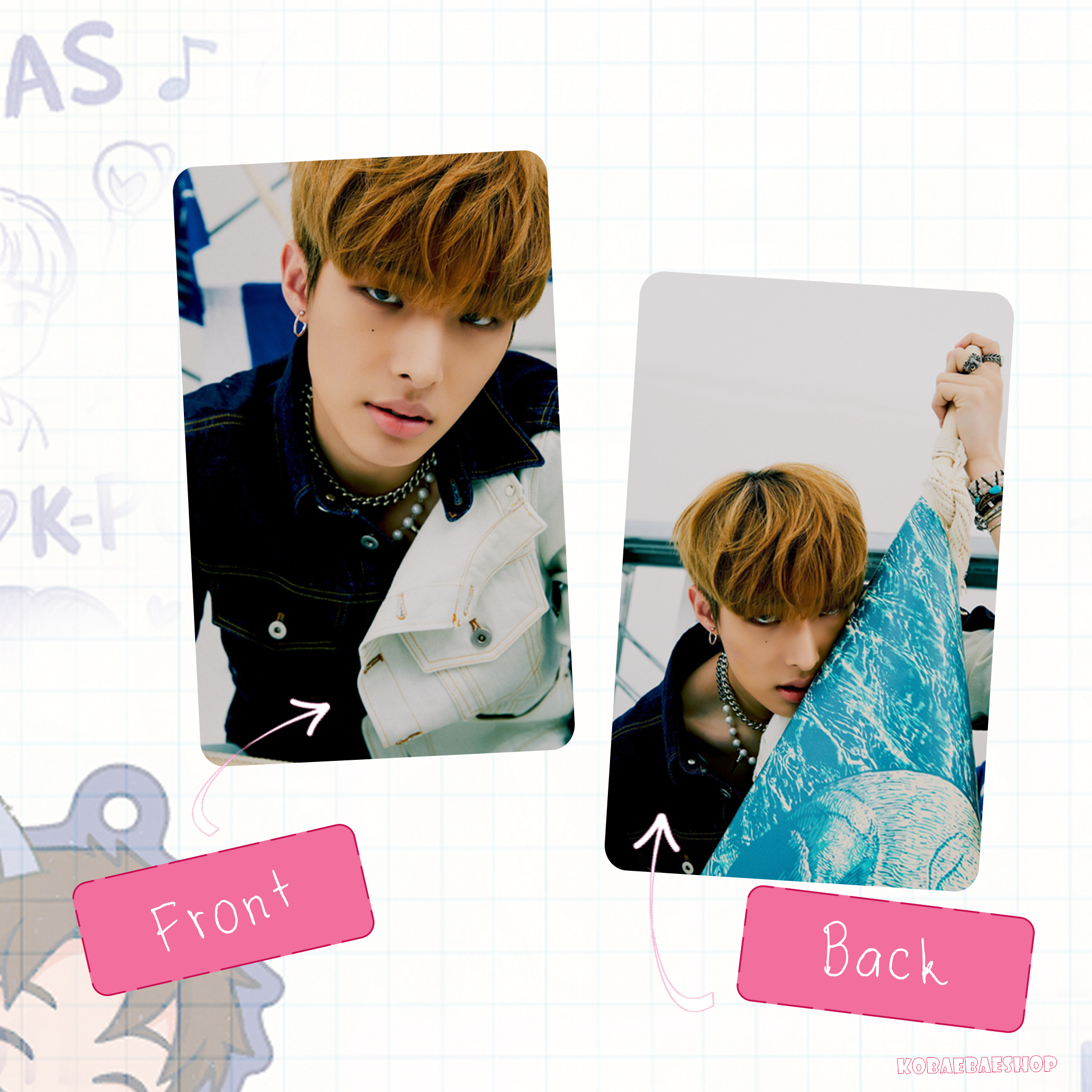 Atz - Pirates of Univers Handmade photocards kpop inspired - Double side set