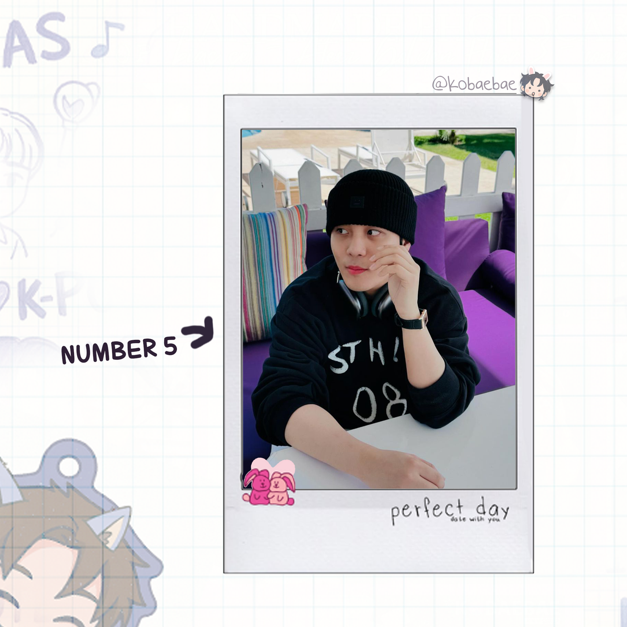 Atz - Date with My Bias - Jongho Instant-Style Fanmade Photo Print