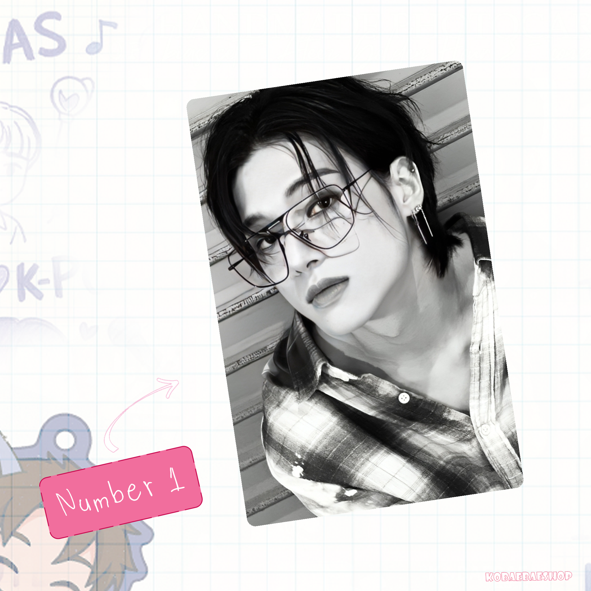 Atz - Woo handmade photocards kpop inspired - Set 3