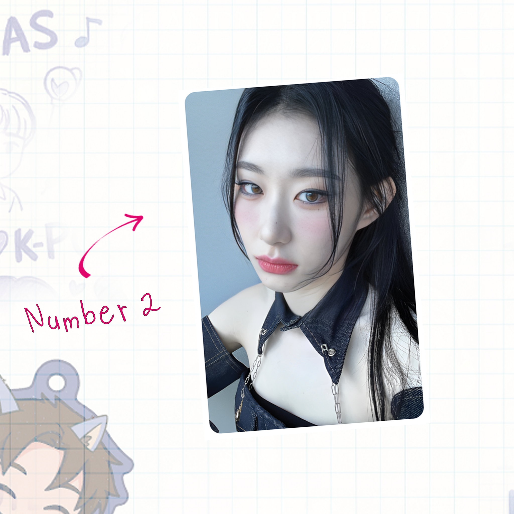 Itz - Chae handmade photocards kpop inspired - Set 1
