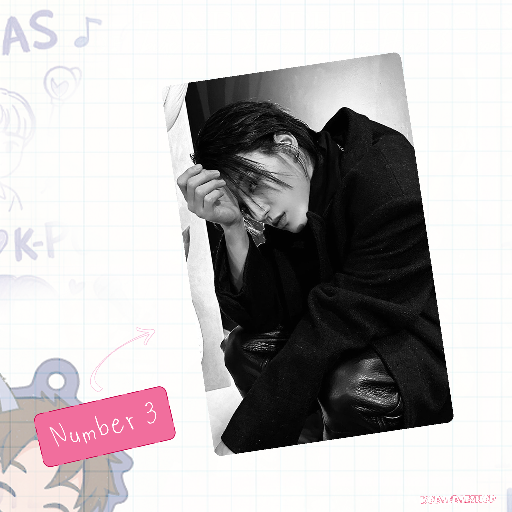 Atz - Woo handmade photocards kpop inspired - Set 3