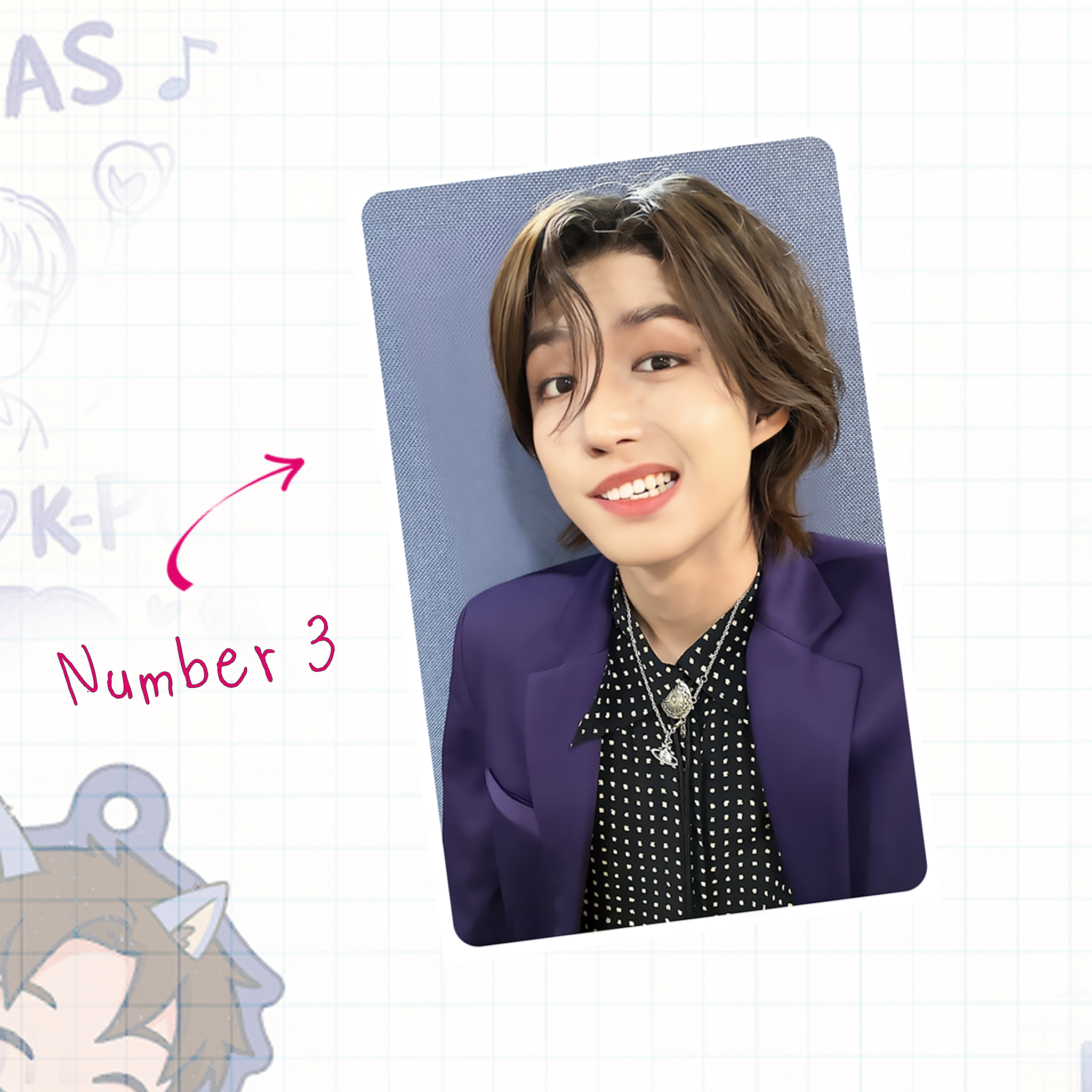 XHR - JunH handmade photocards kpop inspired - Set 1