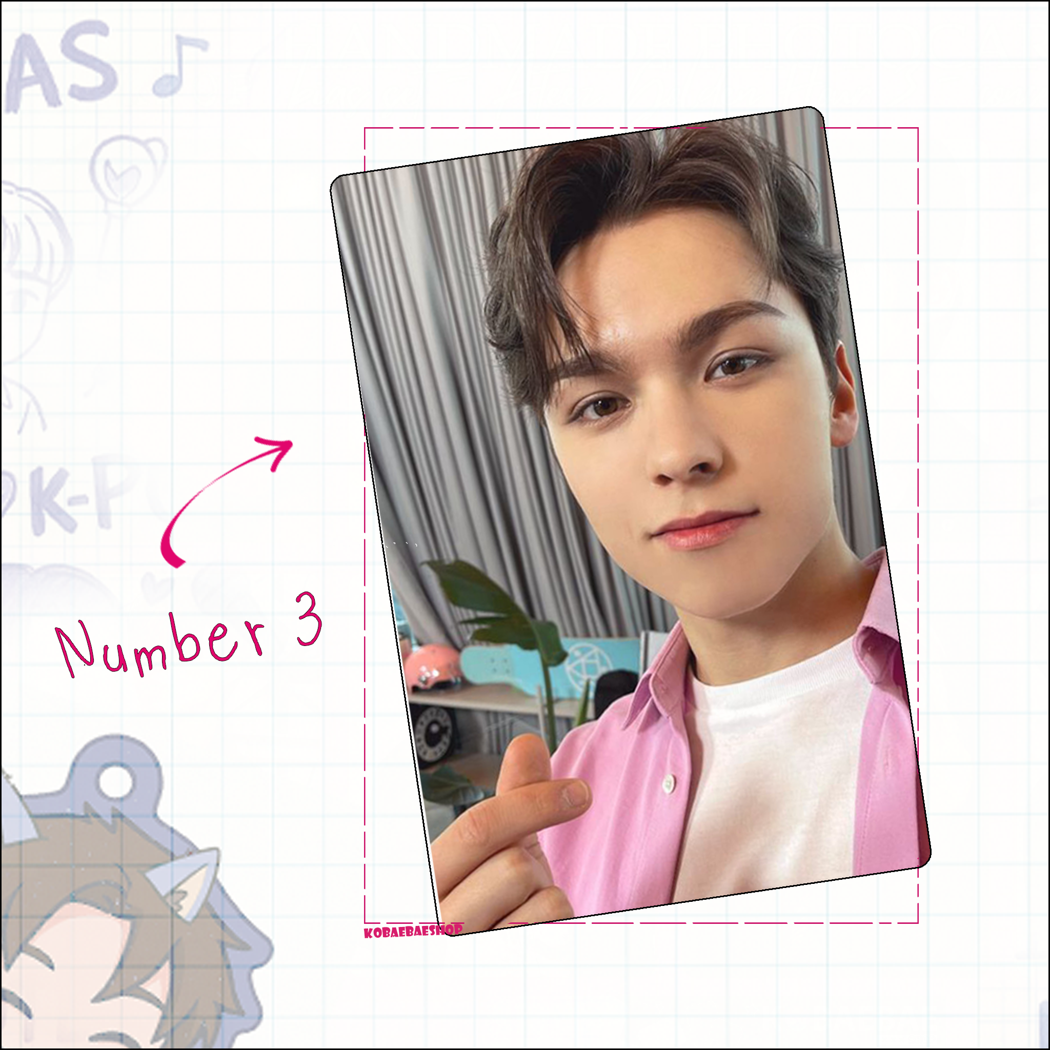 Svt - Vernon Handmade photocards kpop inspired - Bias Set 1
