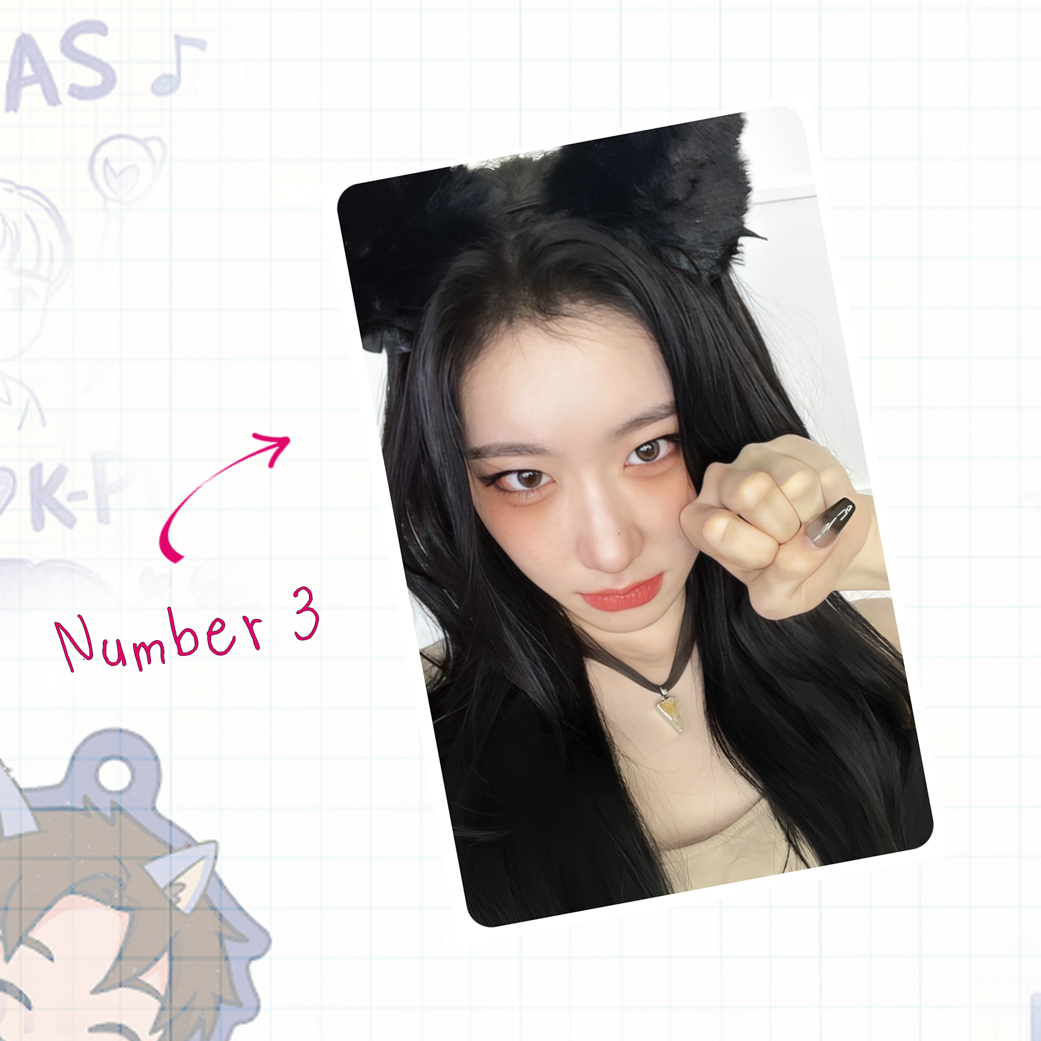 Itz - Chae handmade photocards kpop inspired - Set 1