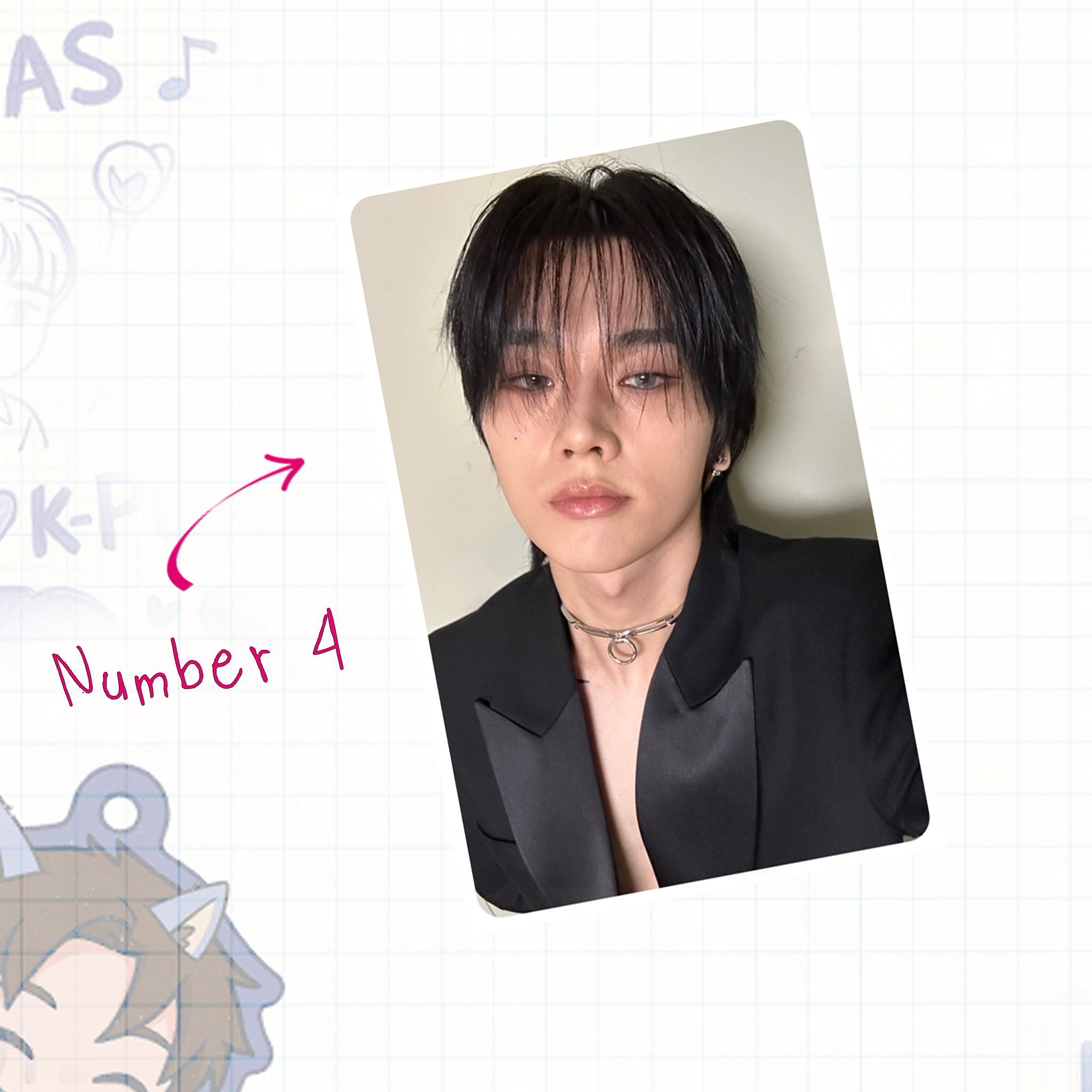 XHR - Jung handmade photocards kpop inspired - Set 1