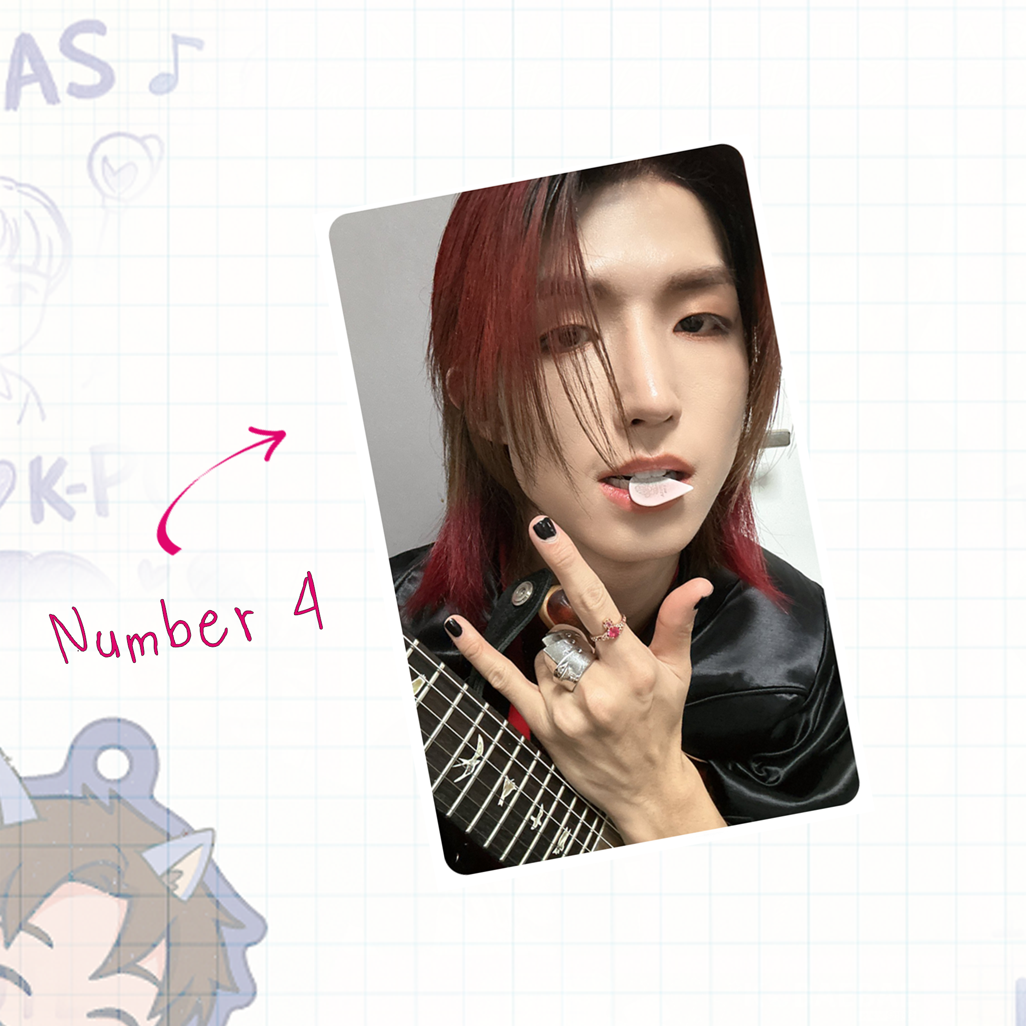 XHR - JunH handmade photocards kpop inspired - Set 1
