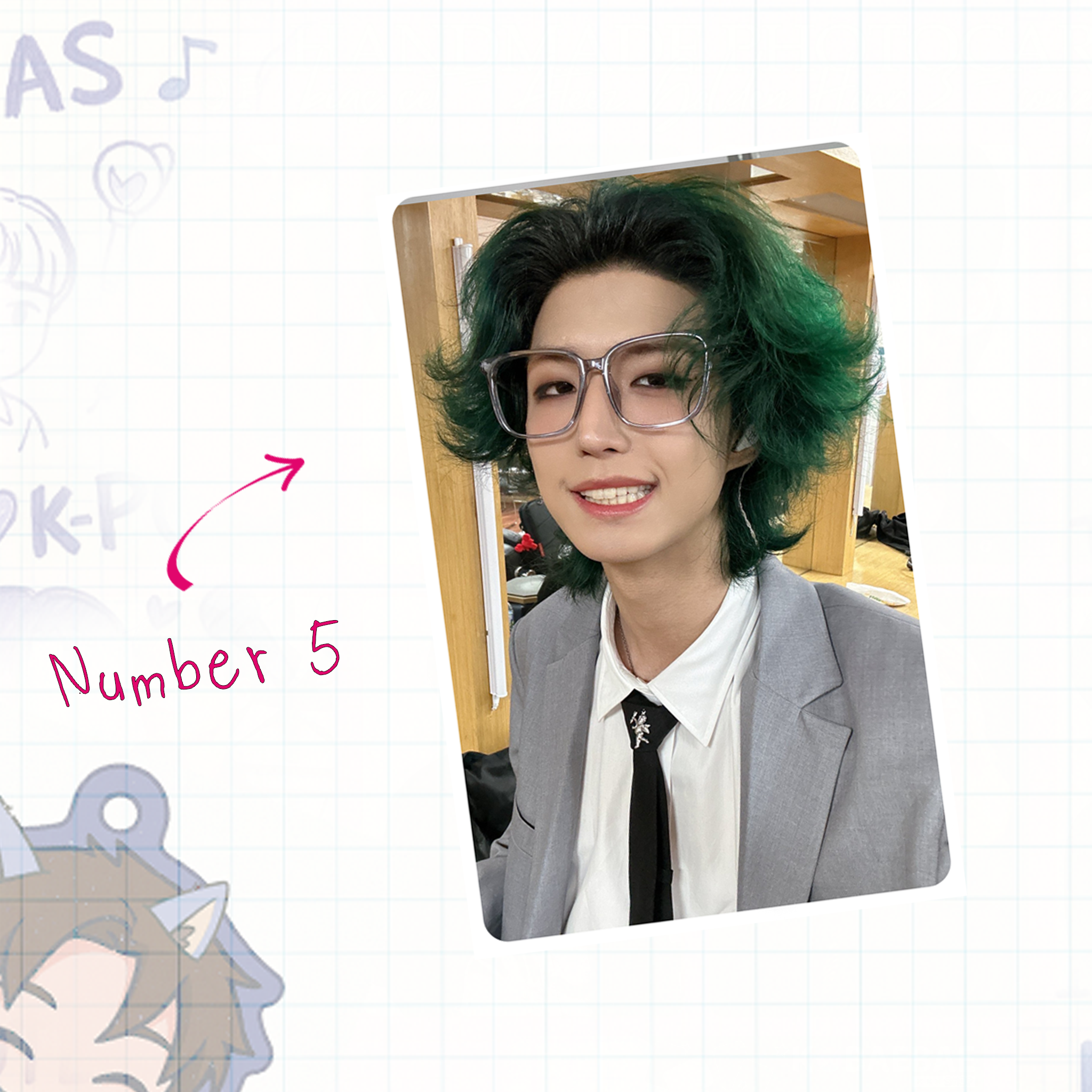 XHR - JunH handmade photocards kpop inspired - Set 1