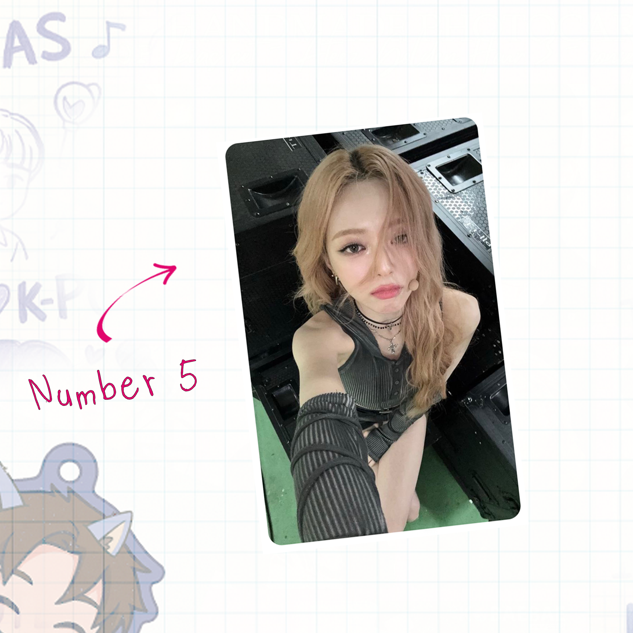Itz - Yun handmade photocards kpop inspired - Set 1