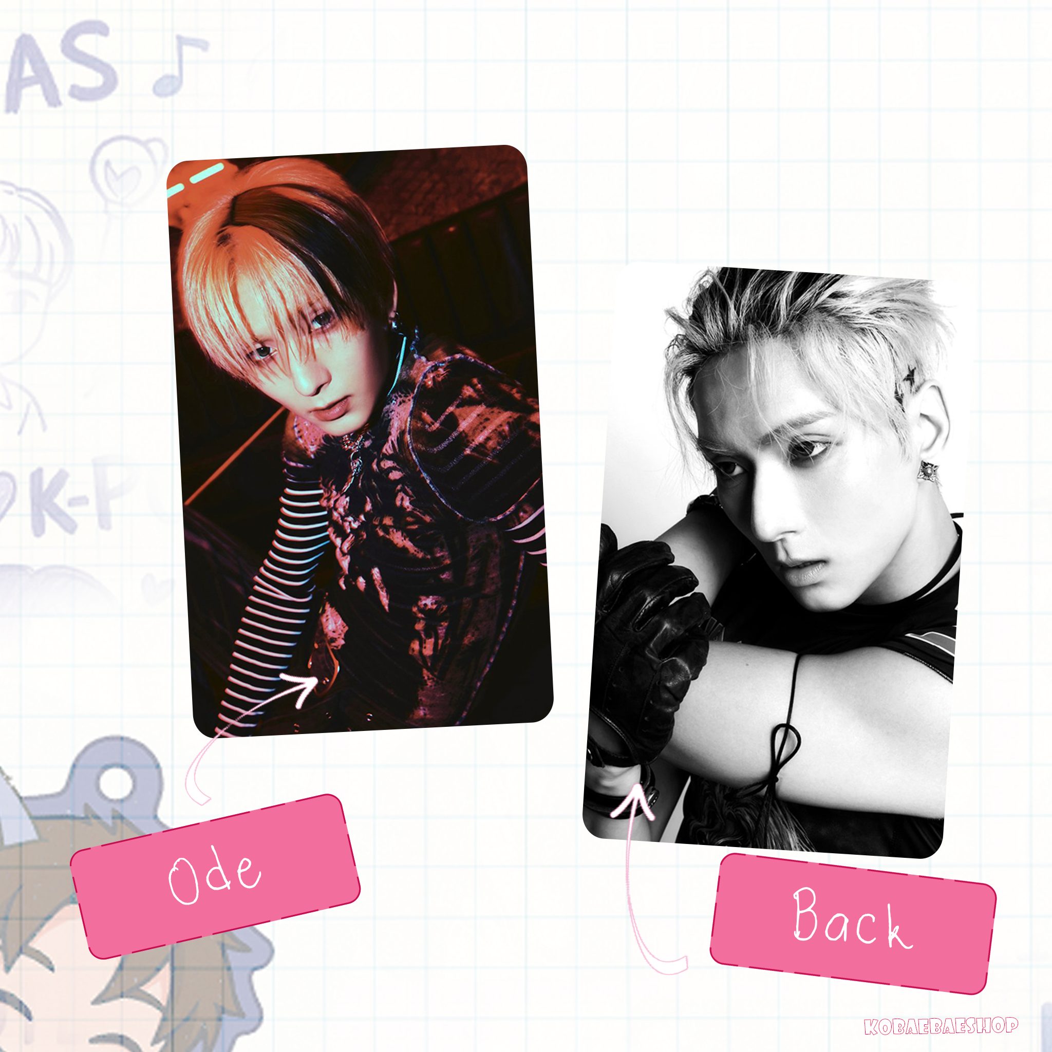 XHR - Beutiful Lie Handmade photocards kpop inspired - Double side set