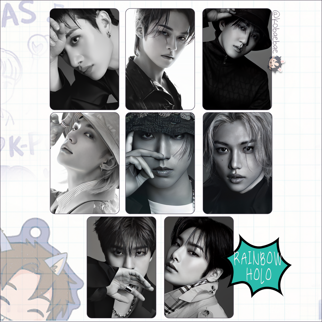 Skz - Rainbow holo set  handmade photocards kpop inspired - Harper's Bazaar