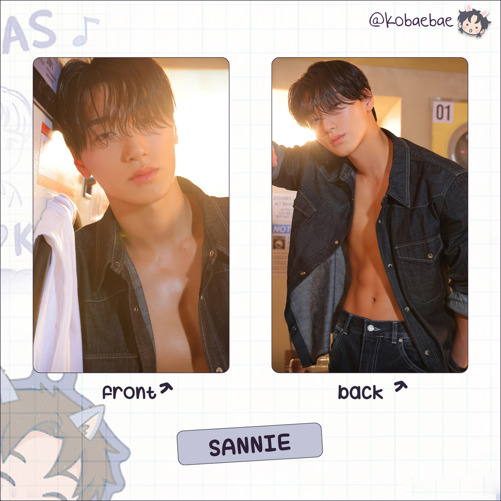 Atz - Golden H. 3 -  Handmade photocards kpop inspired - Set 1 Double side