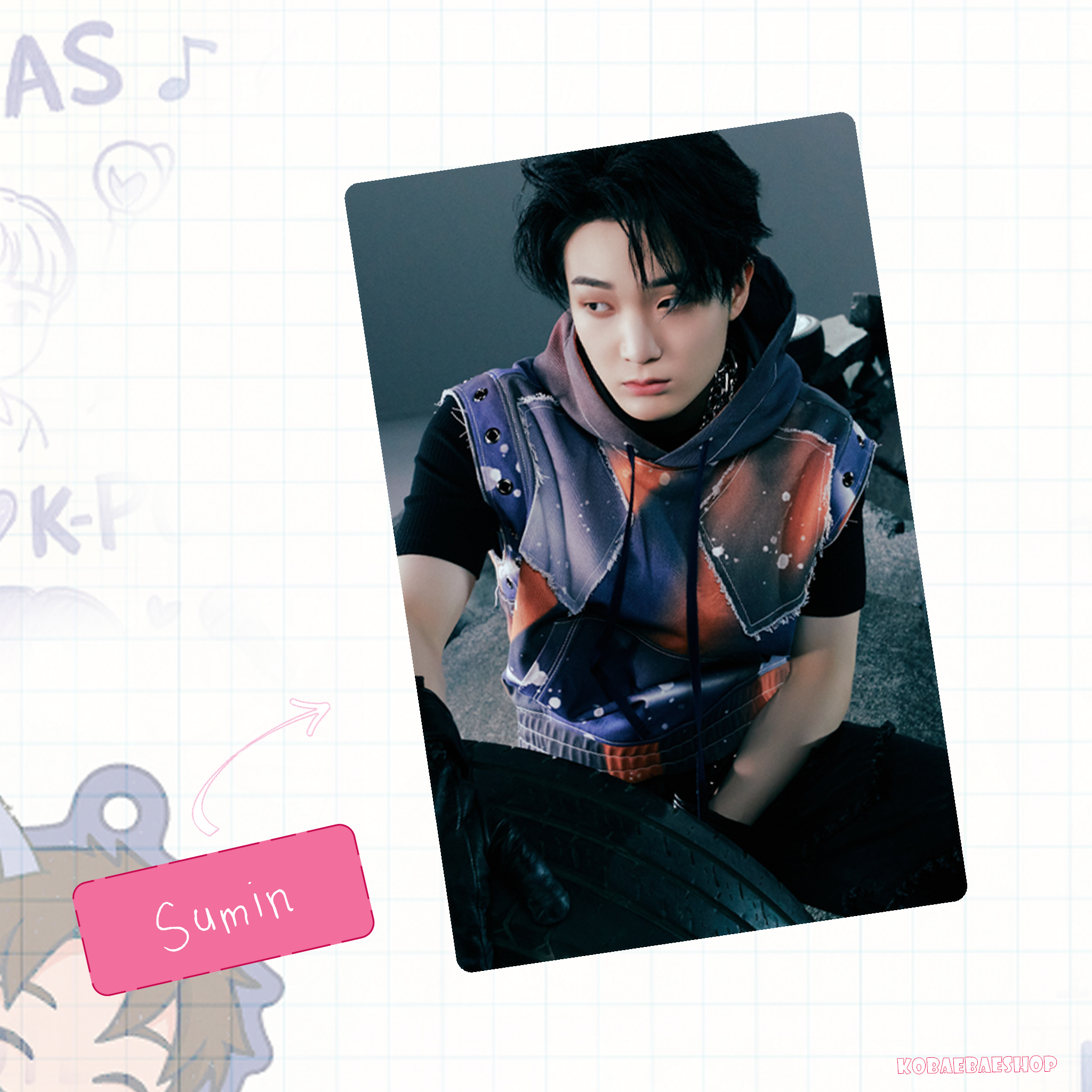 Xkrs - Watch Out (Hik. vers) Handmade photocards kpop inspired - Bias set