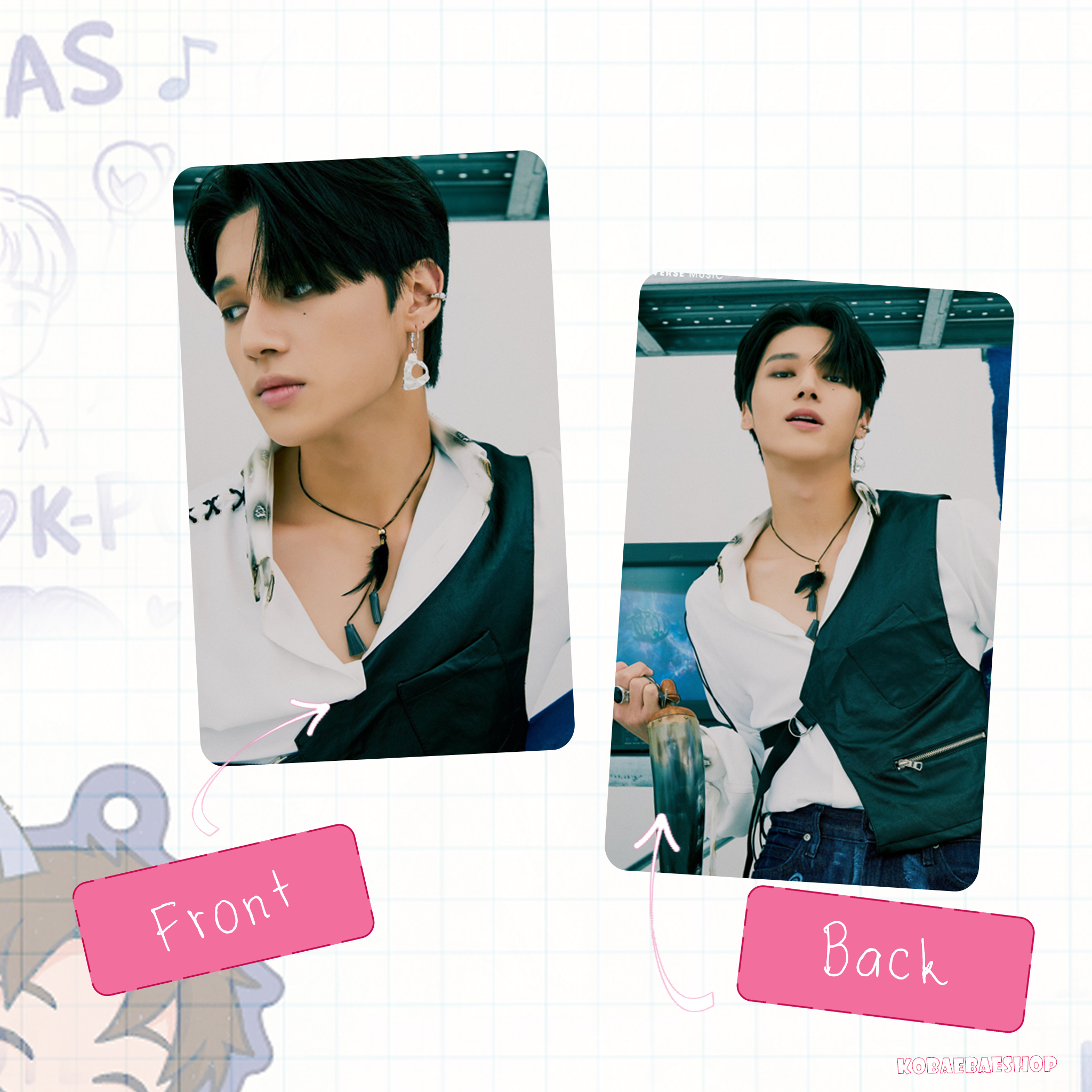 Atz - Pirates of Univers Handmade photocards kpop inspired - Double side set