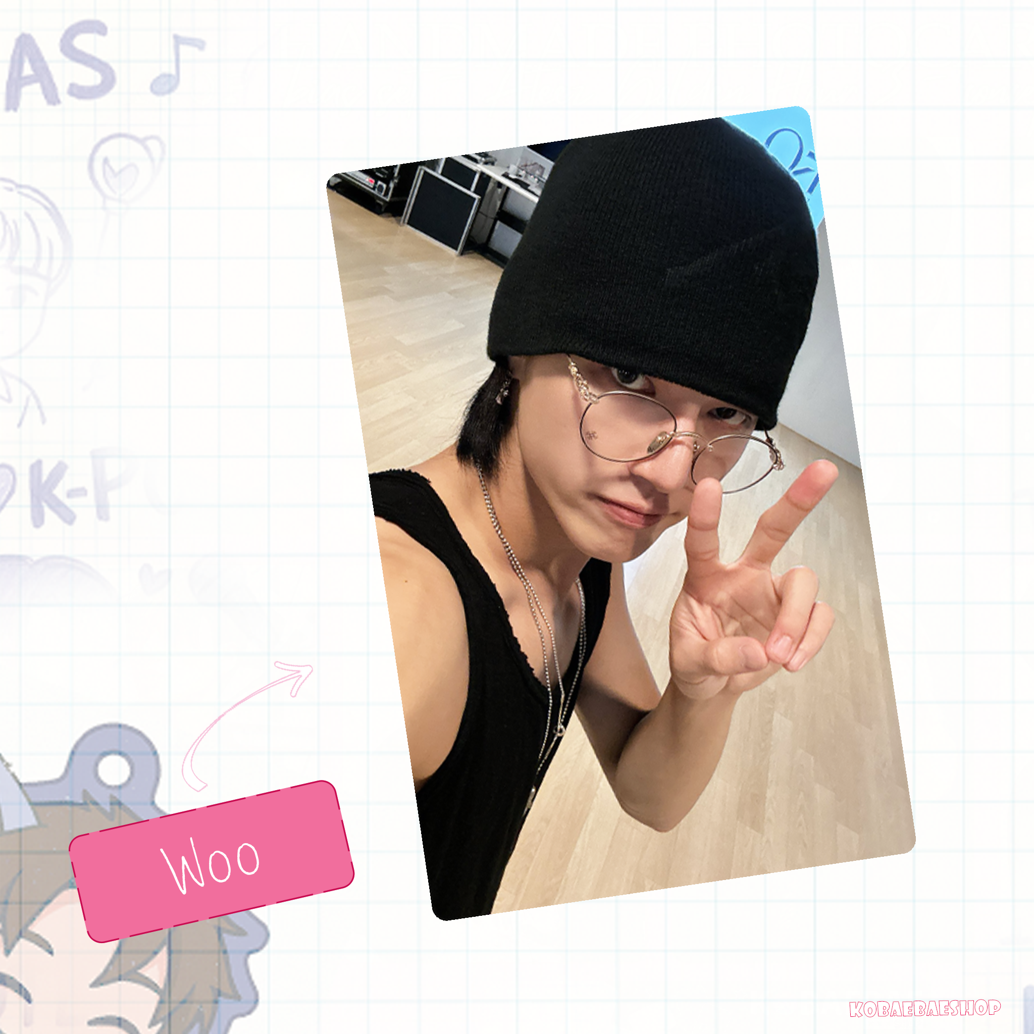 Atz - Glitters holo set  handmade photocards kpop inspired -