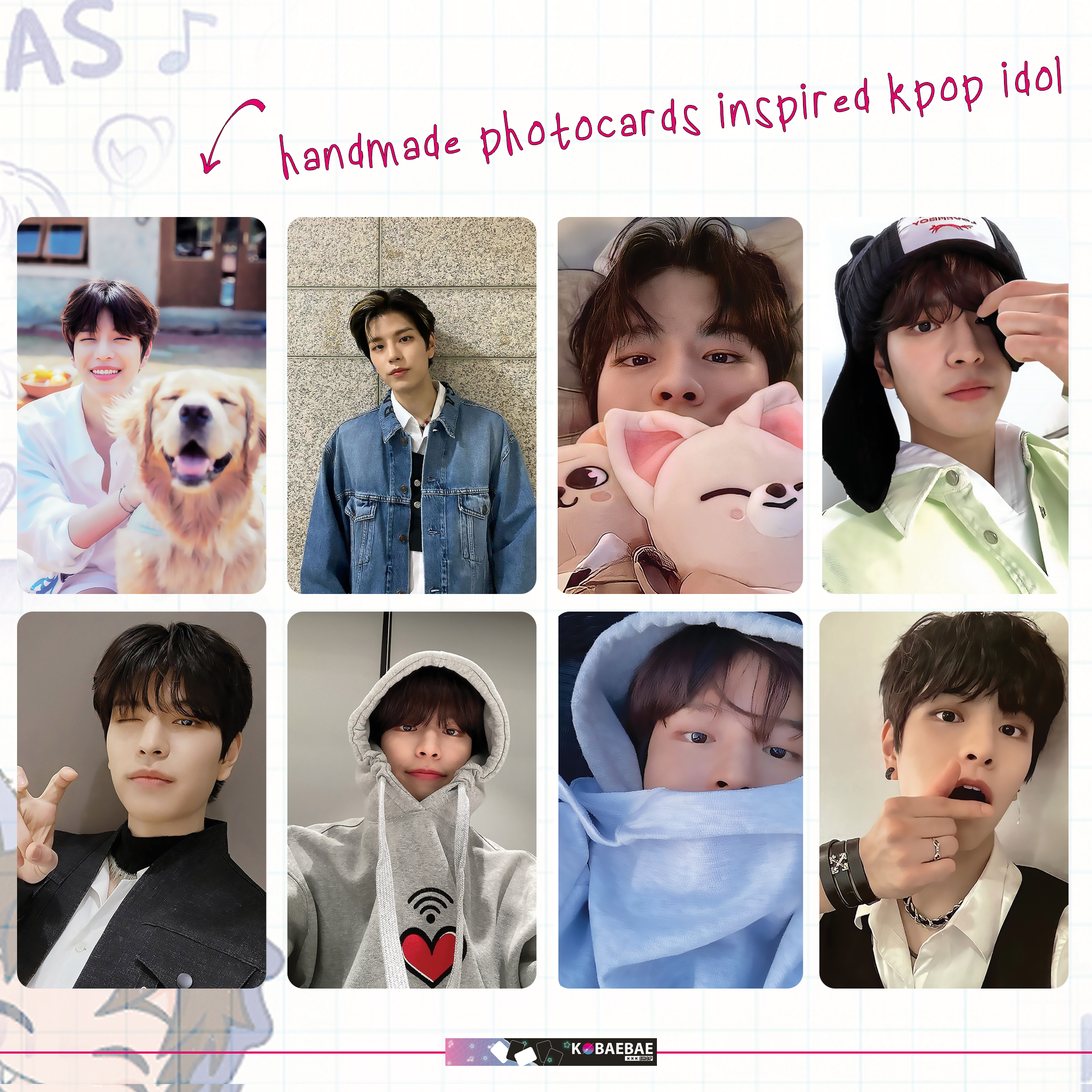 Skz - Min handmade photocards kpop inspired - Set 1