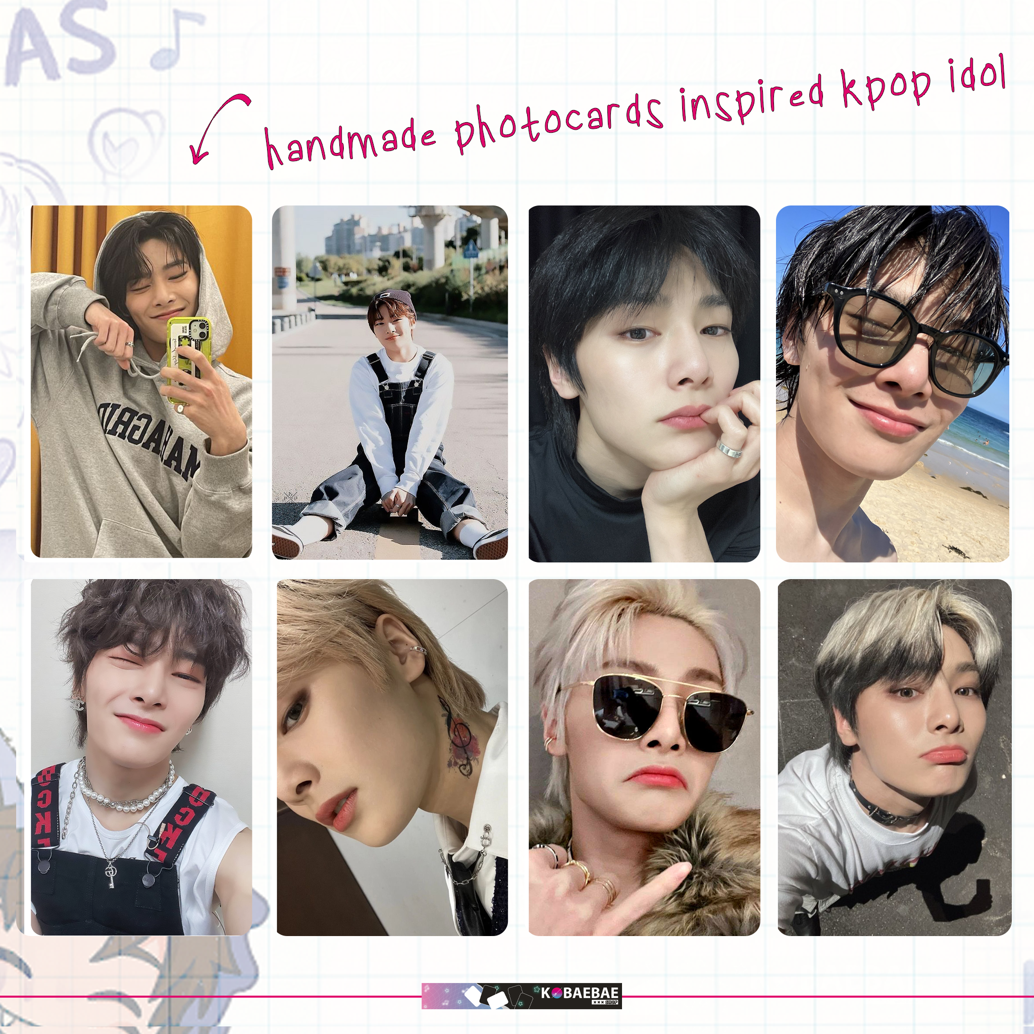 Skz - Innie handmade photocards kpop inspired - Set 1