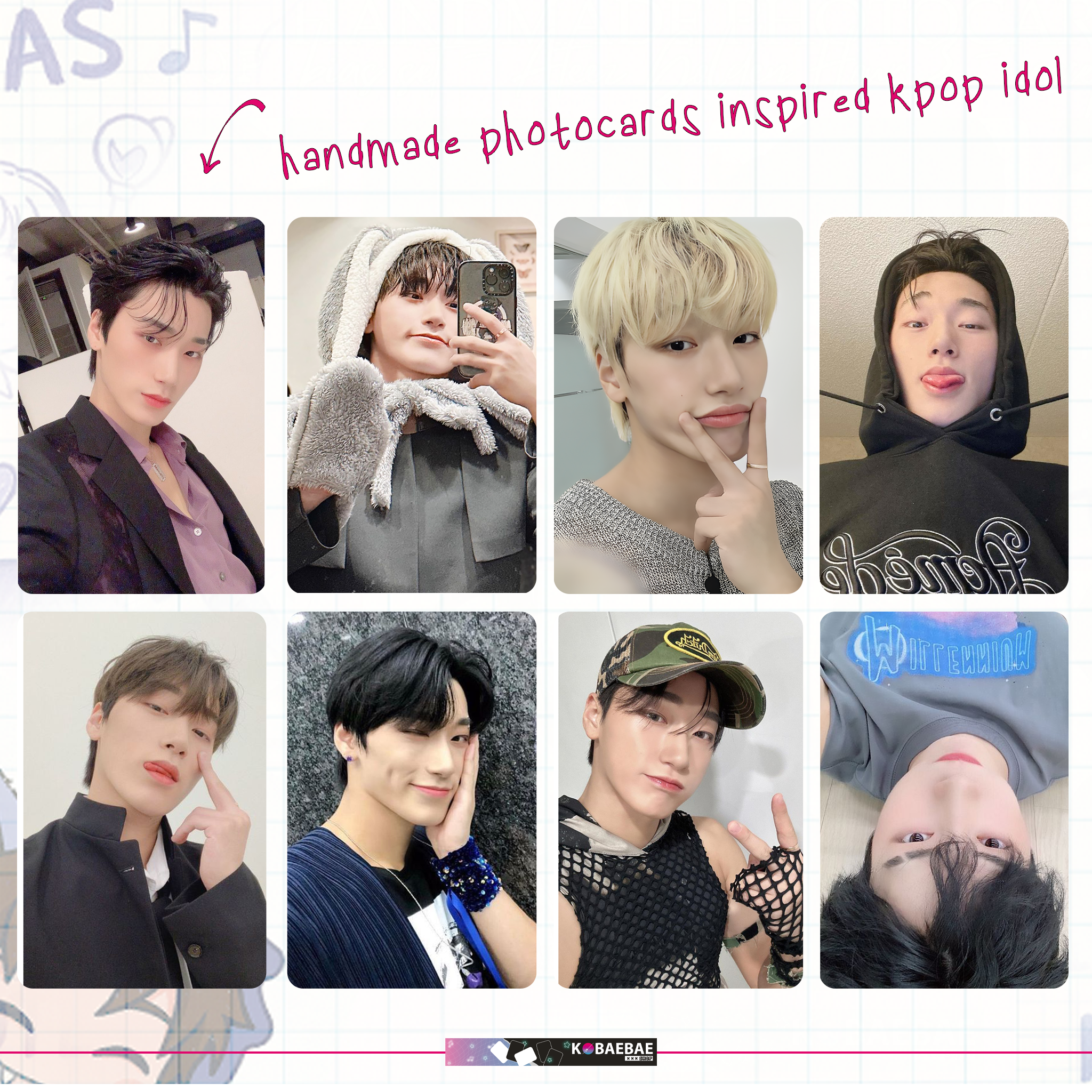 Atz - Sannie handmade photocards kpop inspired - Set 1