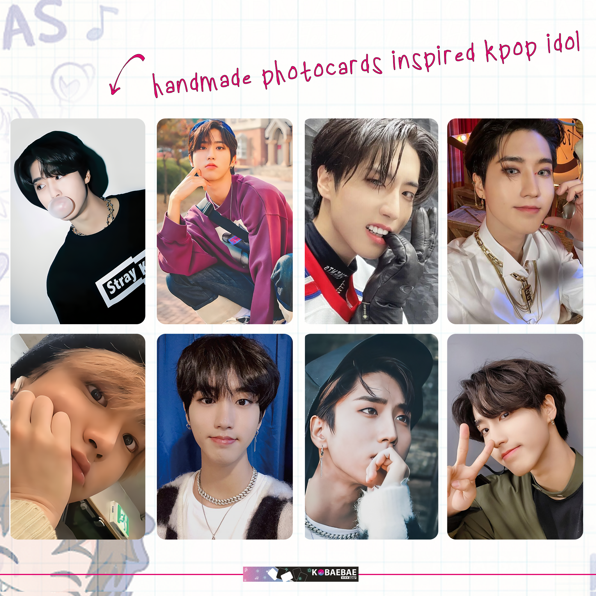 Skz - Hannie handmade photocards kpop inspired - Set 1