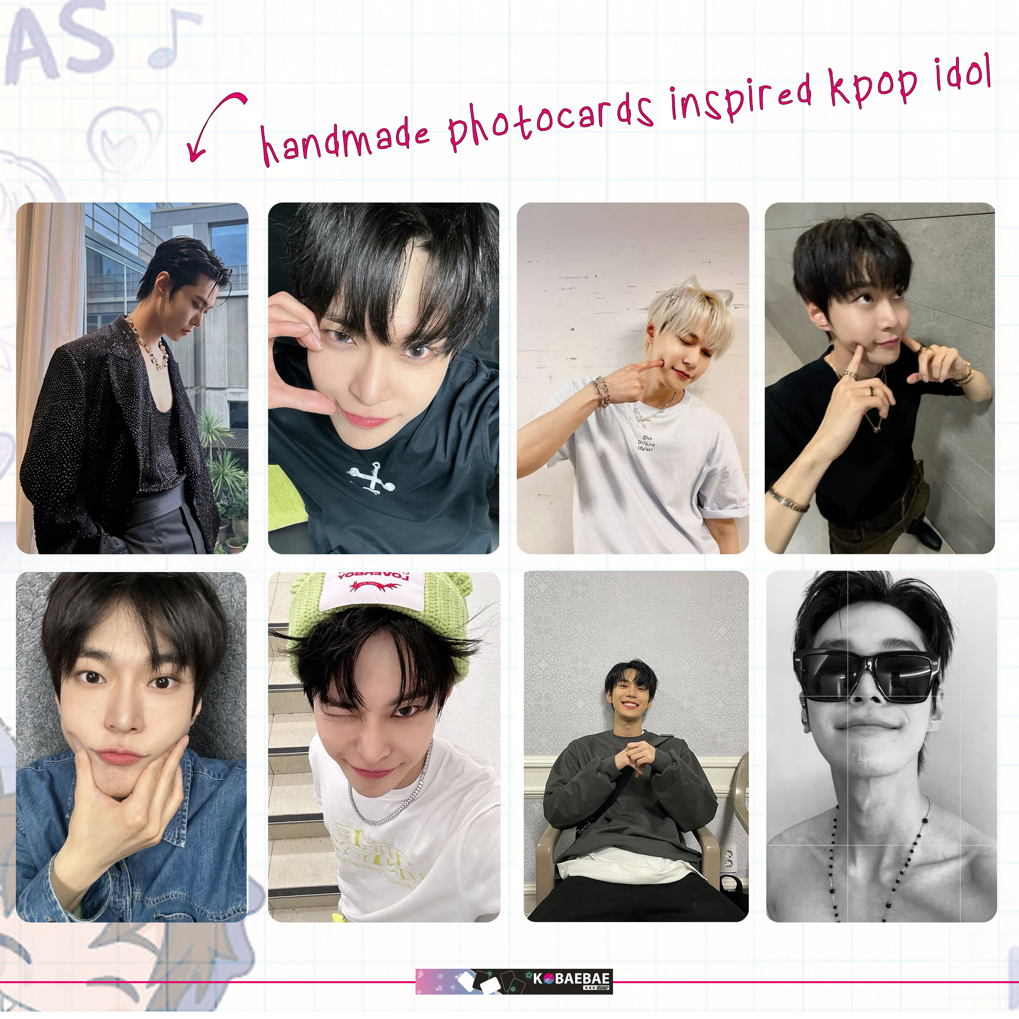 NeoUnit -  Doyo handmade photocards kpop inspired - Set 1