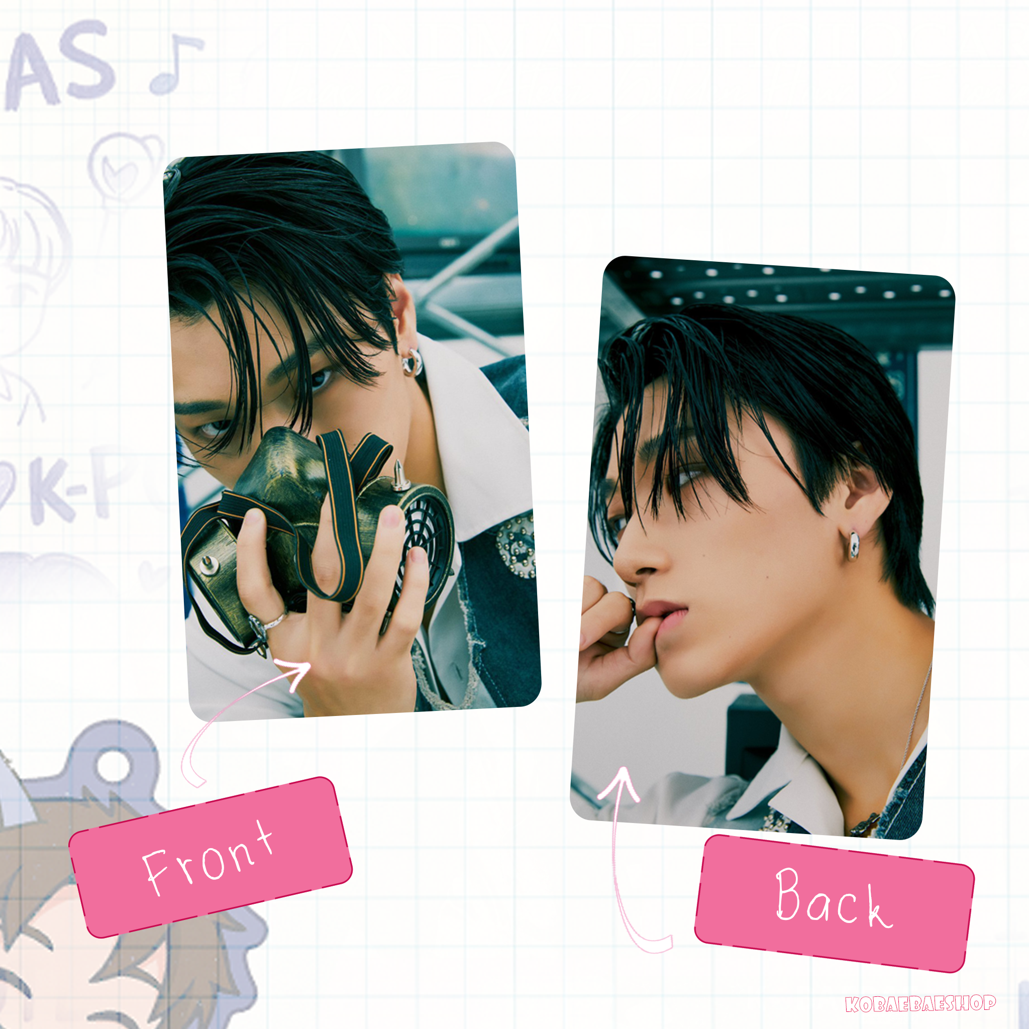 Atz - Pirates of Univers Handmade photocards kpop inspired - Double side set