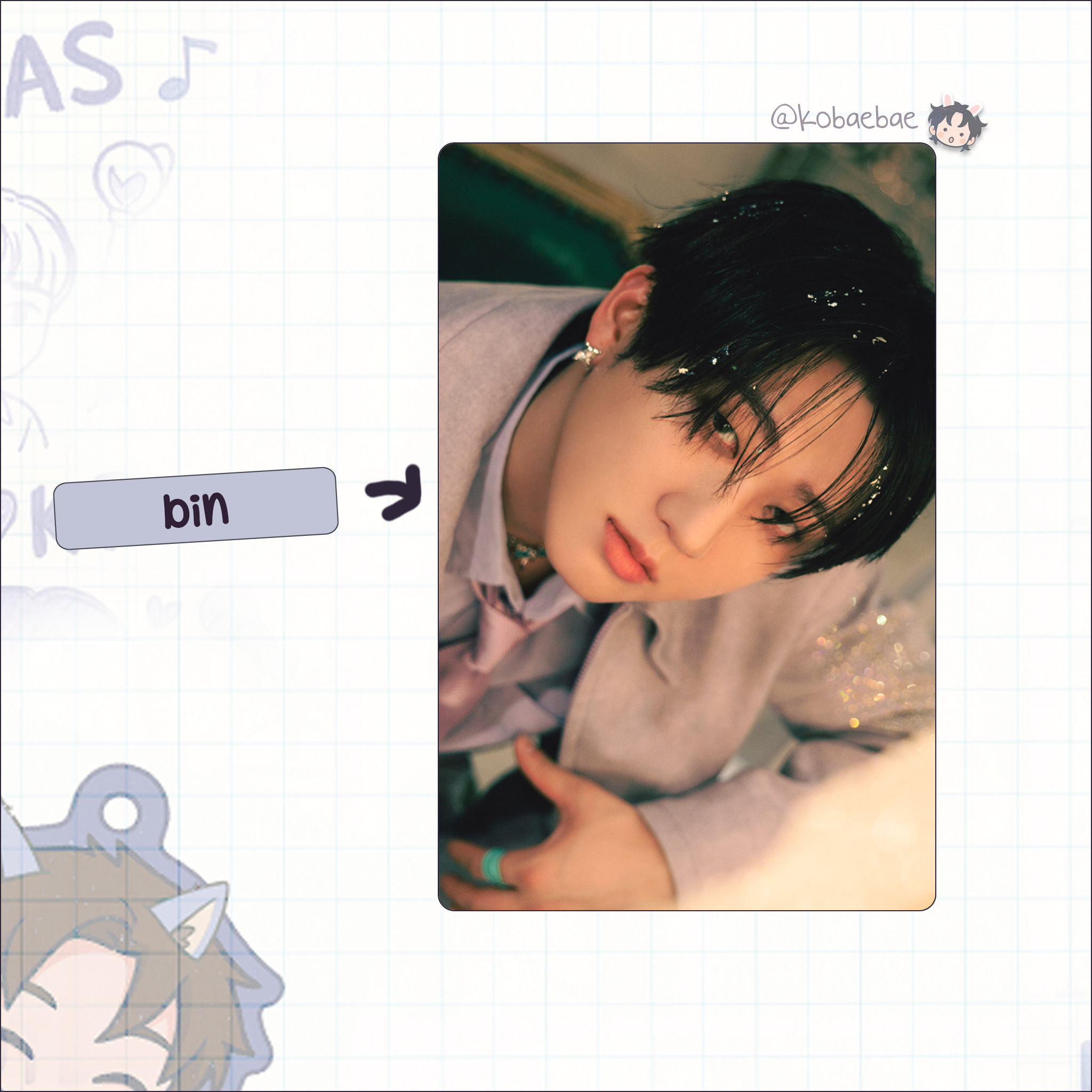 Skz - H.o.l.l.o.w. Handmade photocards kpop inspired - Bias set 2