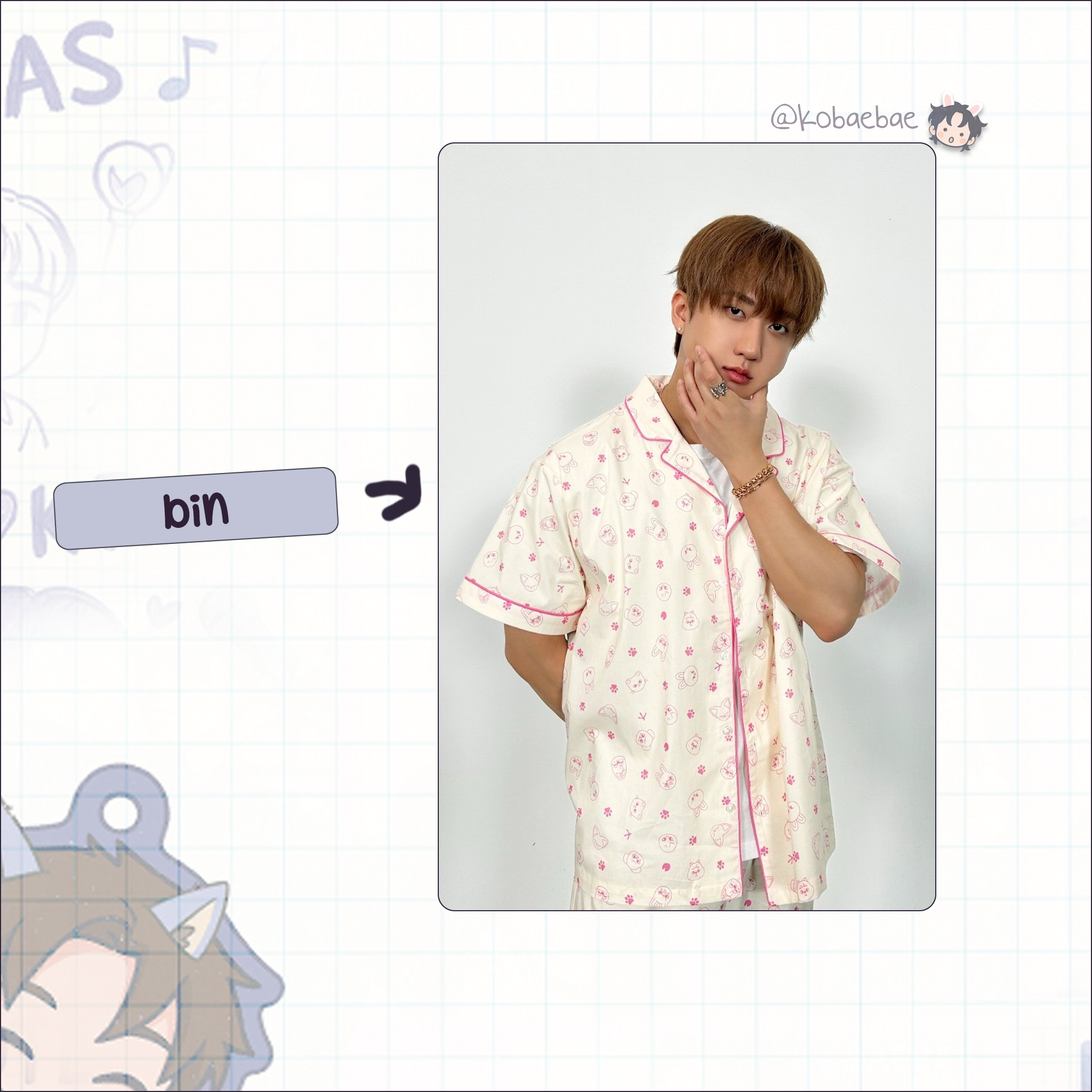 Skz -  Handmade photocards kpop inspired - Bias set Pajamas Selfie