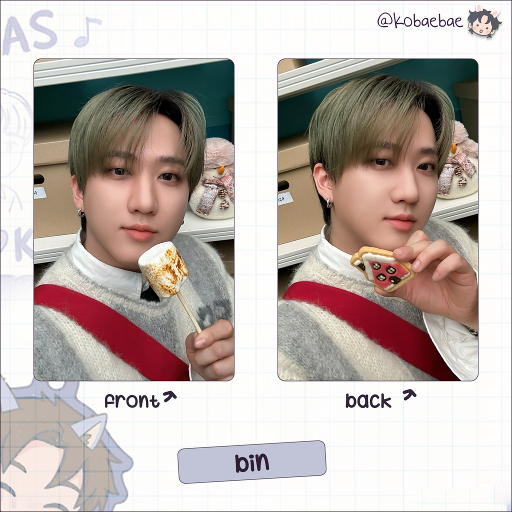 Skz - Christmas Stay4 Handmade photocards kpop inspired - Double side set