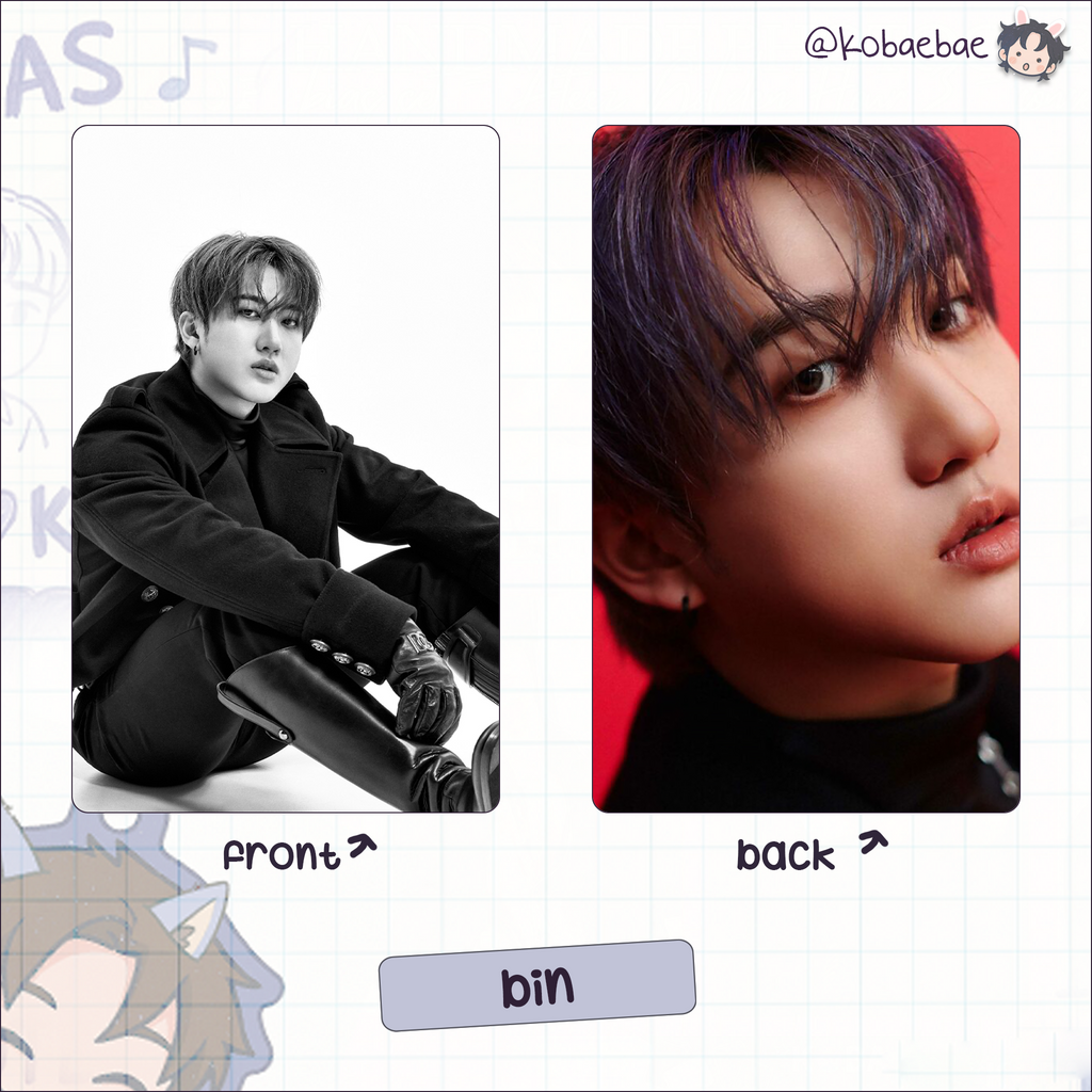Skz - R.S. Handmade photocards kpop inspired - Double Side Bias Set
