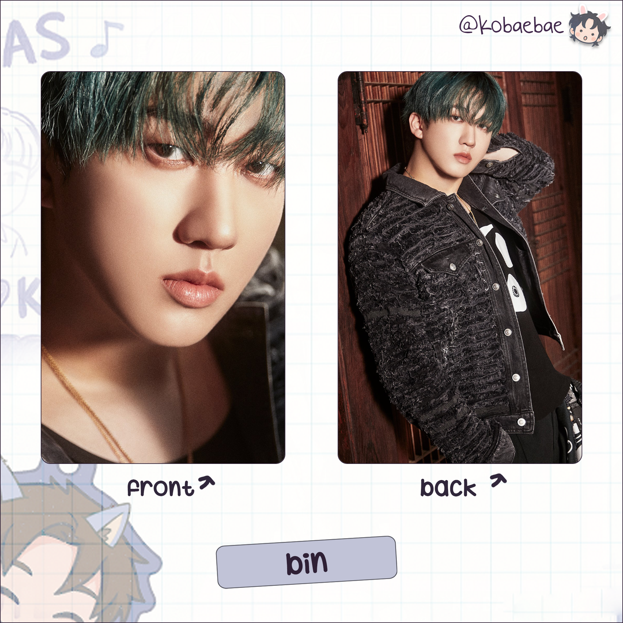 Skz - H.o.p Handmade photocards kpop inspired - Double side set 1