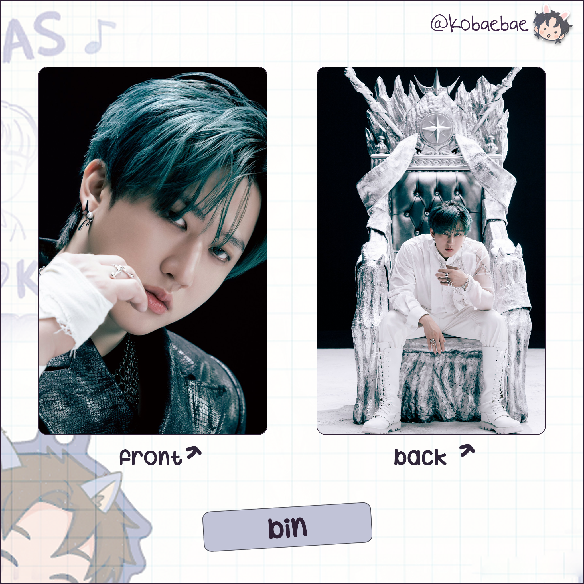 Skz - G.i.a.n.t. Handmade photocards kpop inspired - Double side set 1