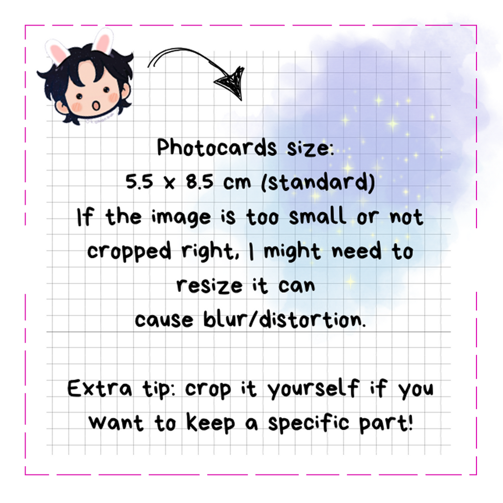 Custom photocards kpop / solos / group / actors etc