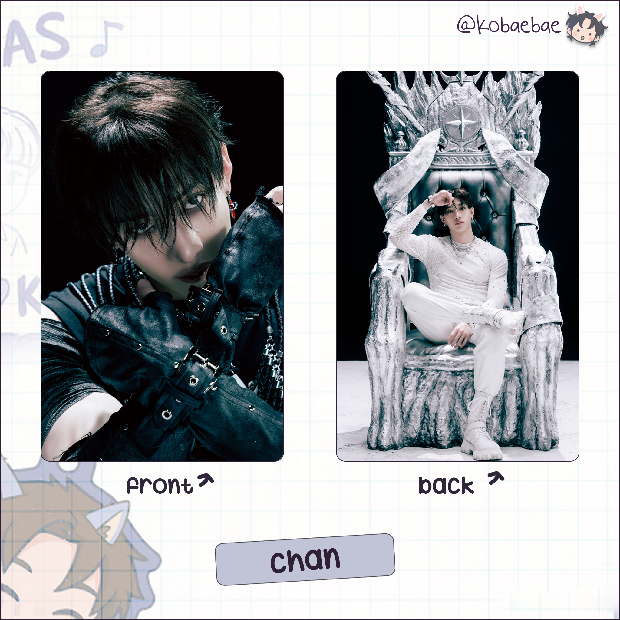 Skz - G.i.a.n.t. Handmade photocards kpop inspired - Double side set 1